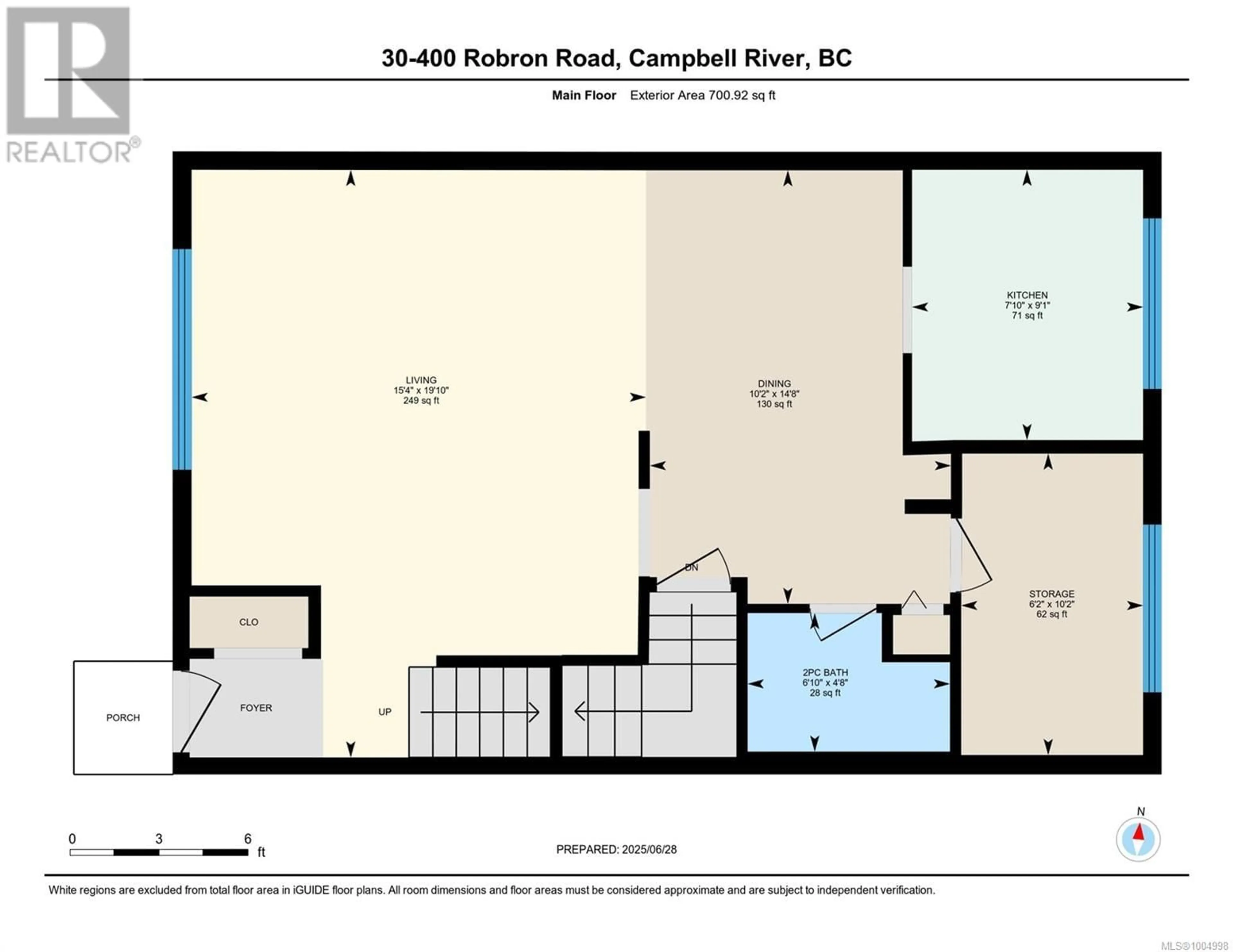 Floor plan for 30 - 400 ROBRON ROAD, Campbell River British Columbia V9W5N5