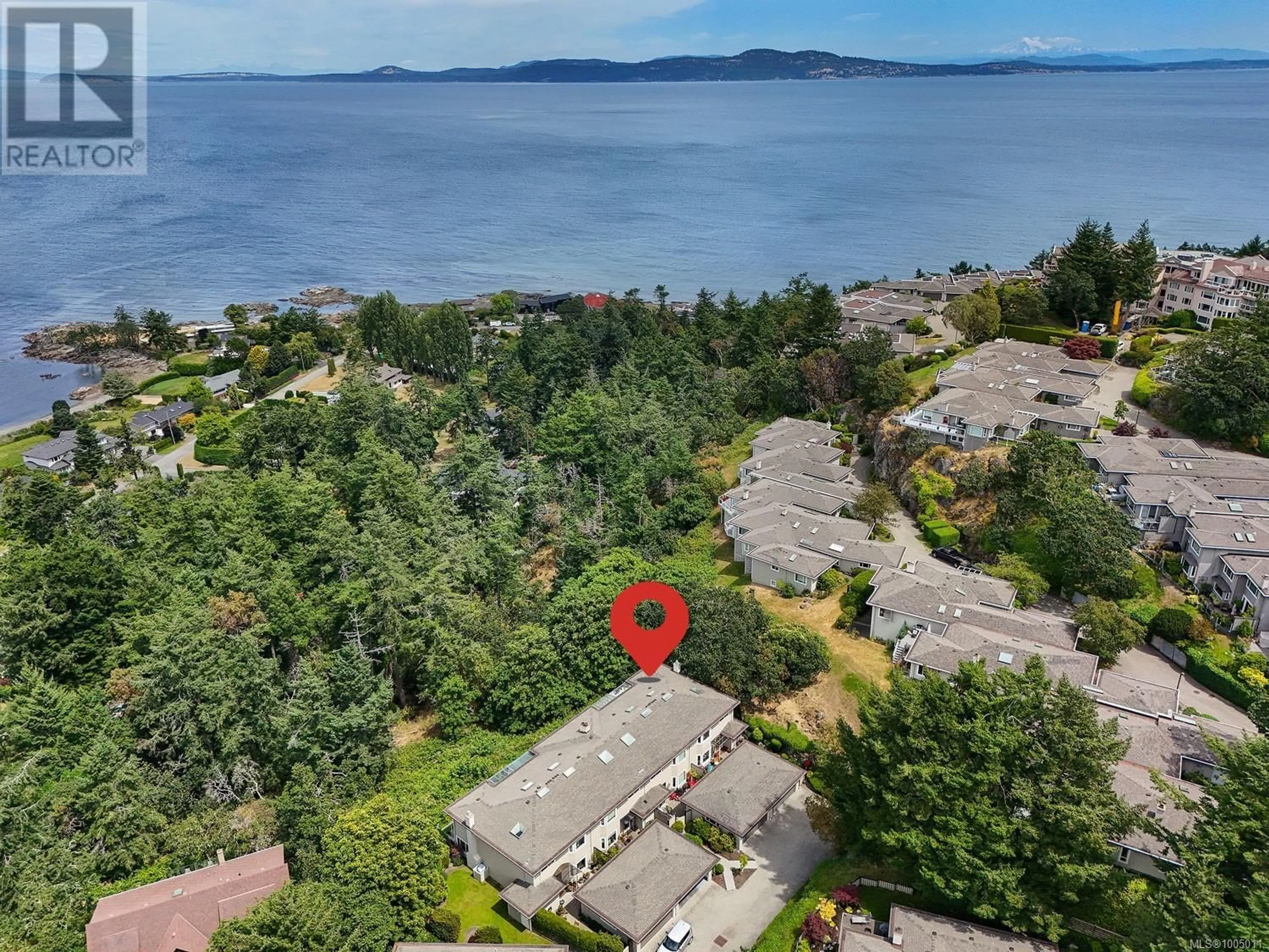 A pic from outside/outdoor area/front of a property/back of a property/a pic from drone, water/lake/river/ocean view for 913 - 2829 ARBUTUS ROAD, Saanich British Columbia V8N5X5