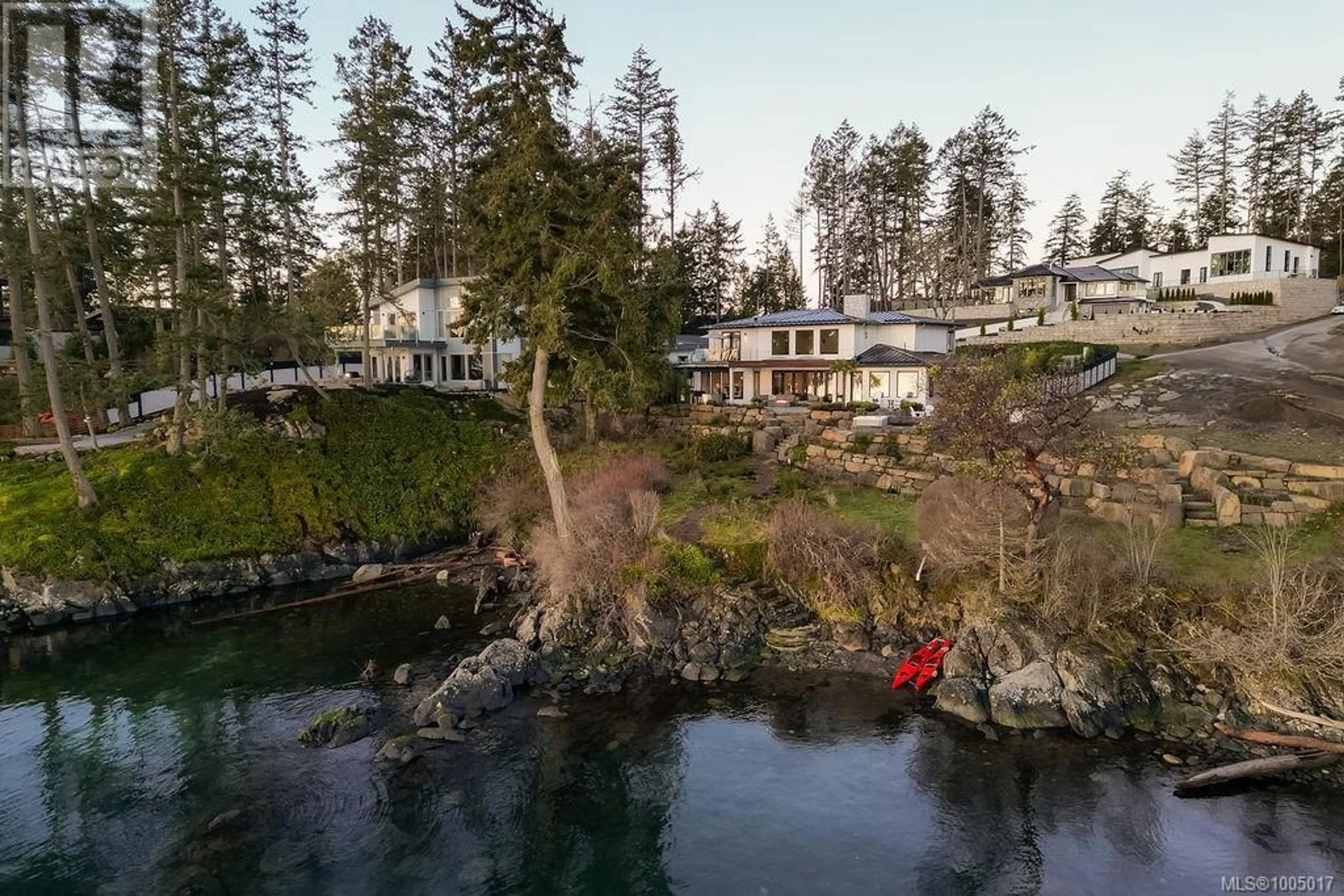 A pic from outside/outdoor area/front of a property/back of a property/a pic from drone, water/lake/river/ocean view for 2481 TRYON ROAD, North Saanich British Columbia V8L5H8