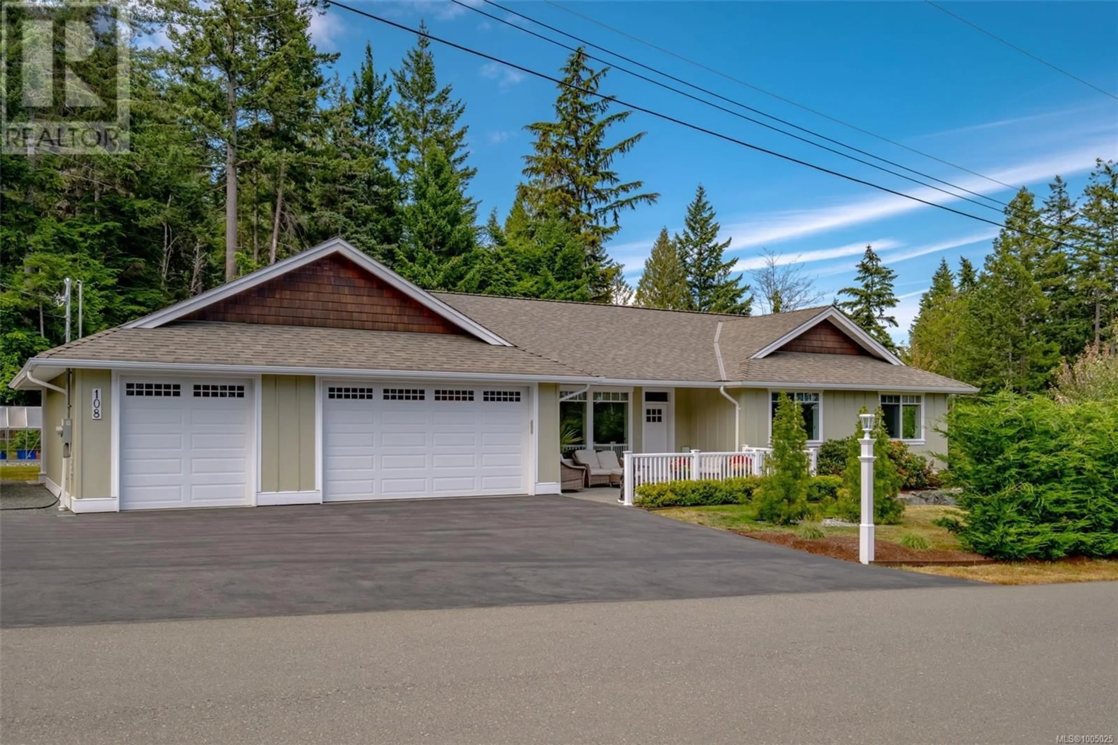 Home with vinyl exterior material, street for 108 ALLVIEW LANE, Bowser British Columbia V0R1G0