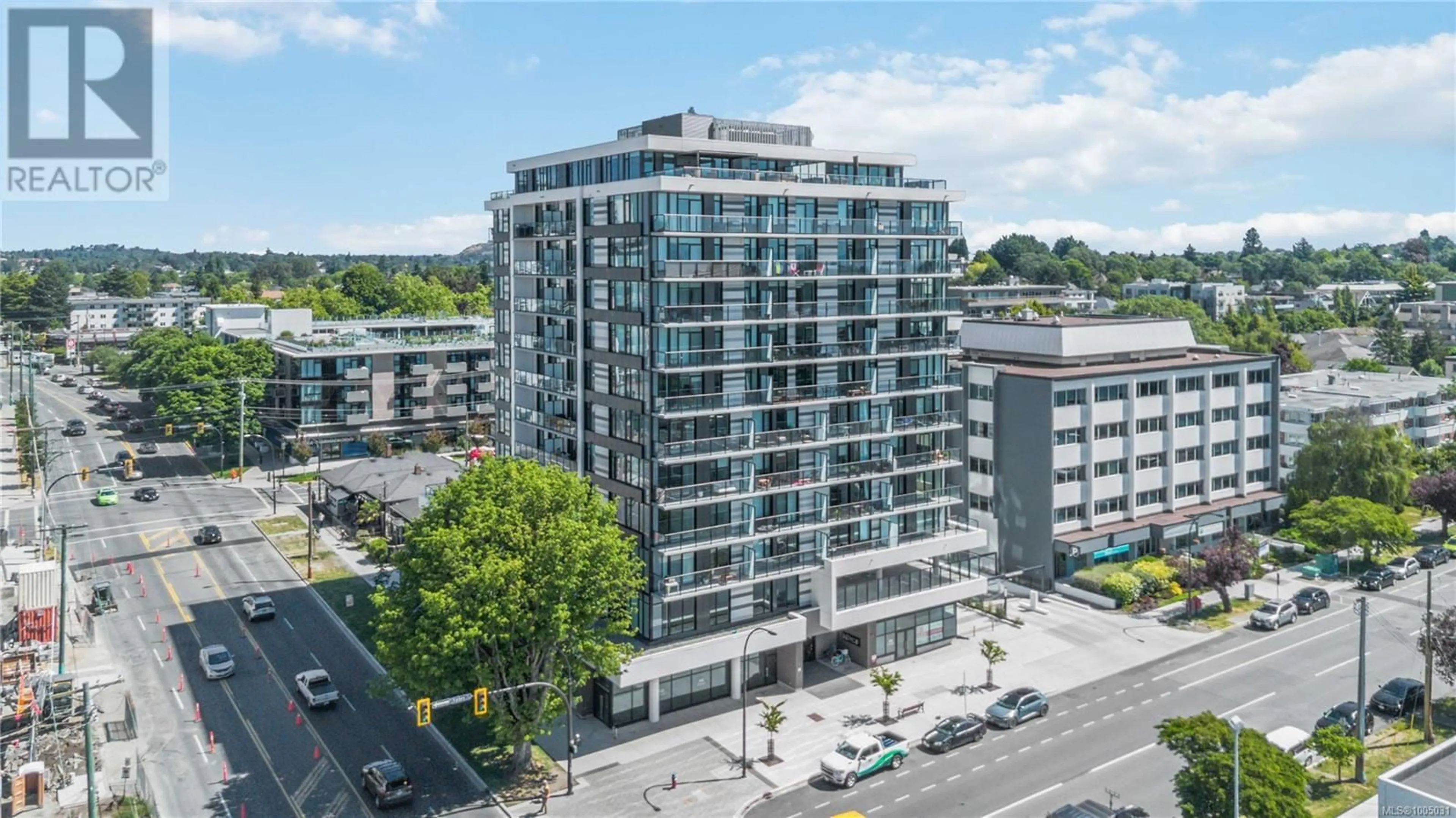 A pic from outside/outdoor area/front of a property/back of a property/a pic from drone, city buildings view from balcony for 303 - 1100 YATES STREET, Victoria British Columbia V8V3M8