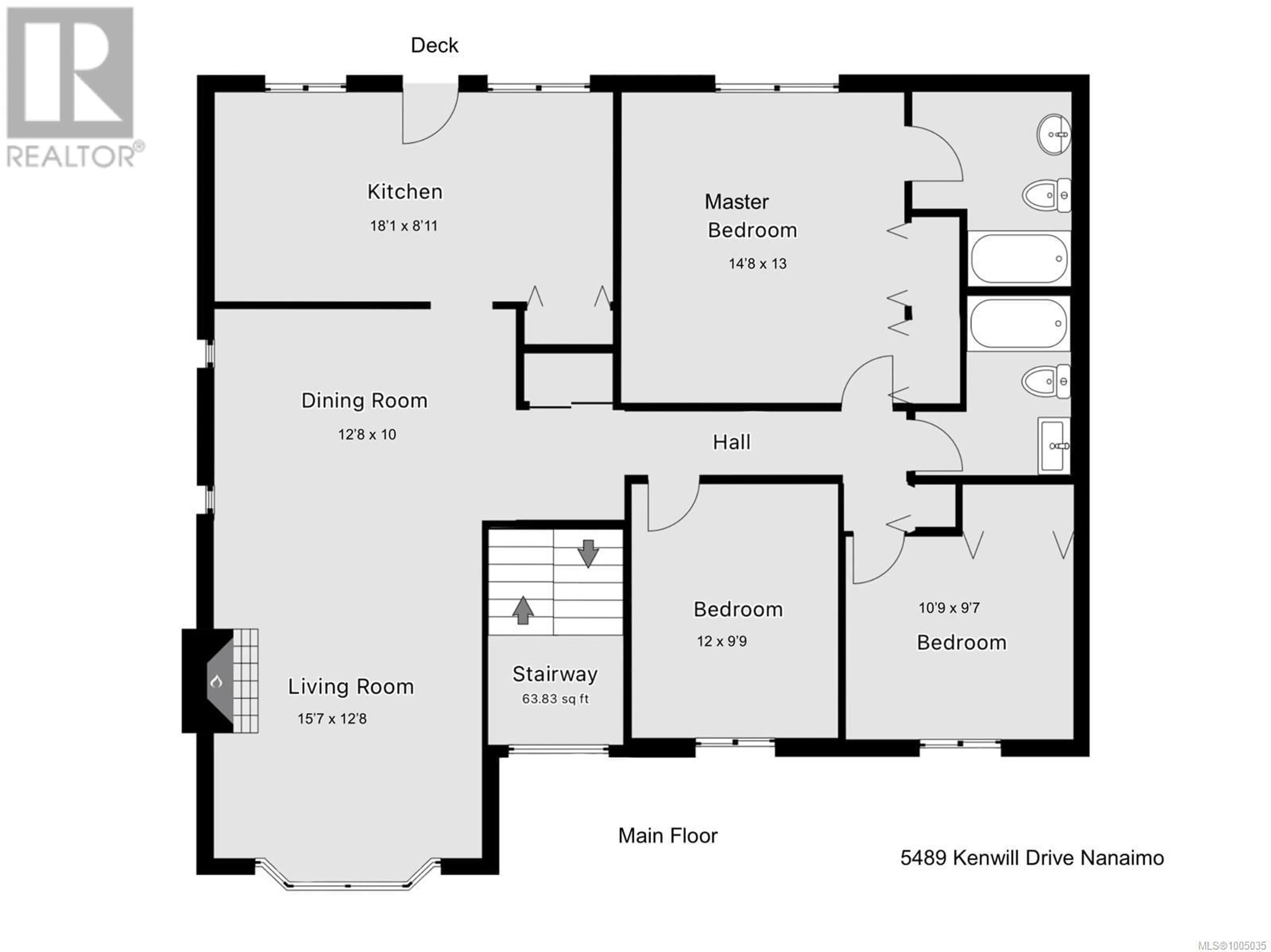 Floor plan for 5489 KENWILL DRIVE, Nanaimo British Columbia V9T5M5