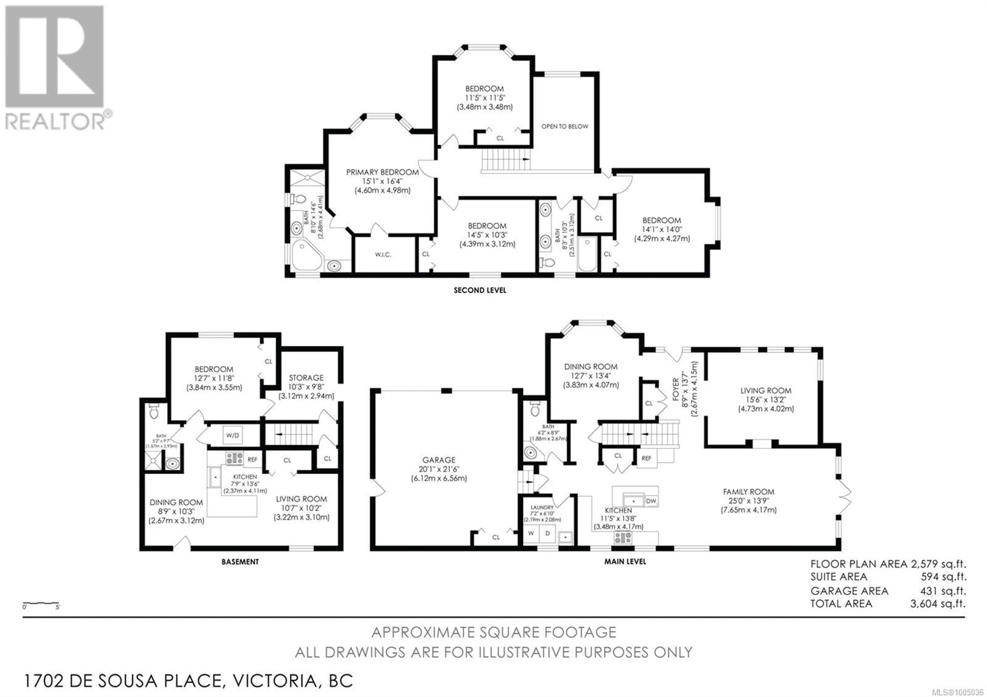 Floor plan for 1702 DE SOUSA PLACE, Saanich British Columbia V8N3L2