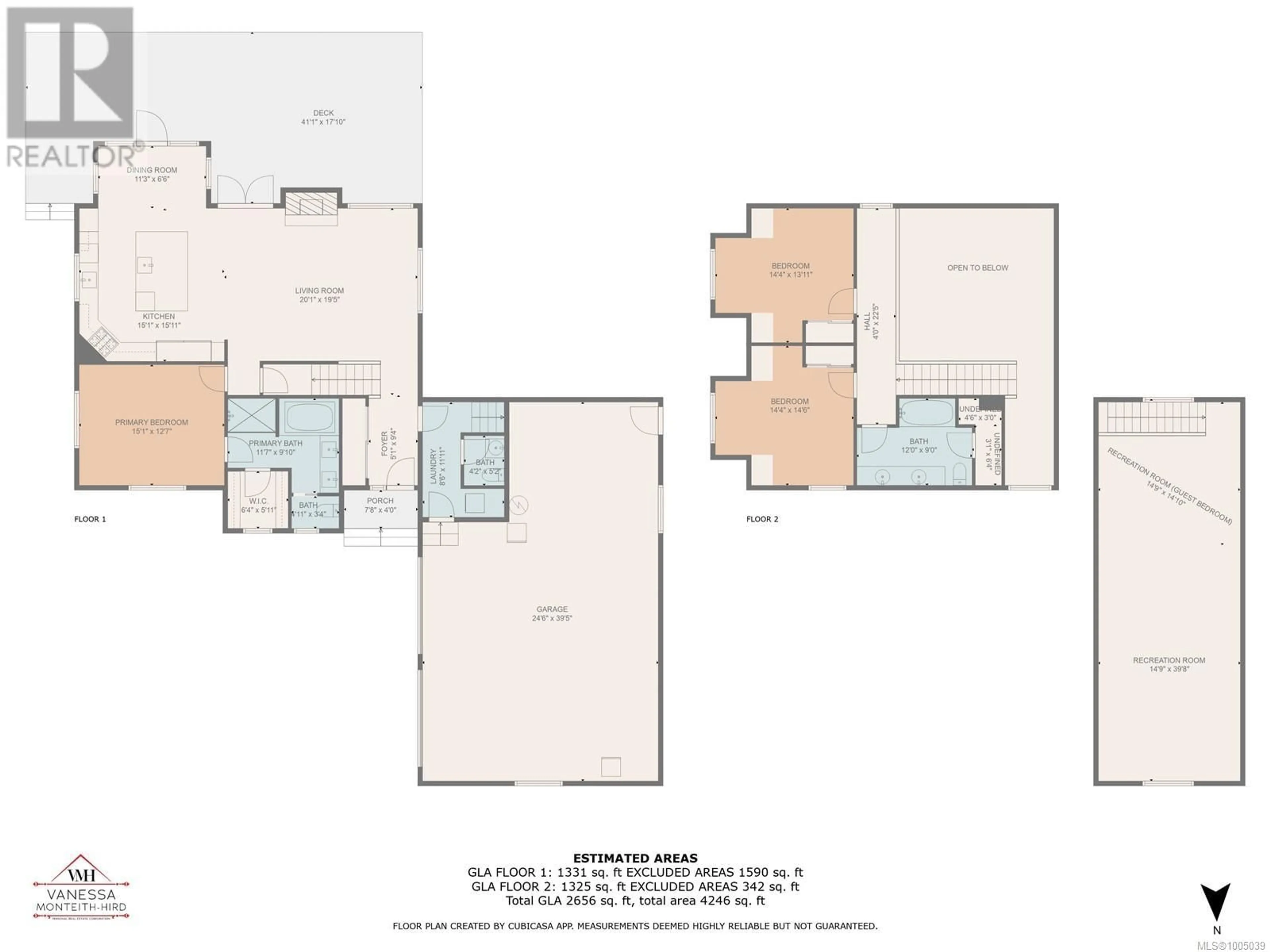 Floor plan for 3815 WOODLAND DRIVE, Campbell River British Columbia V9H1B1