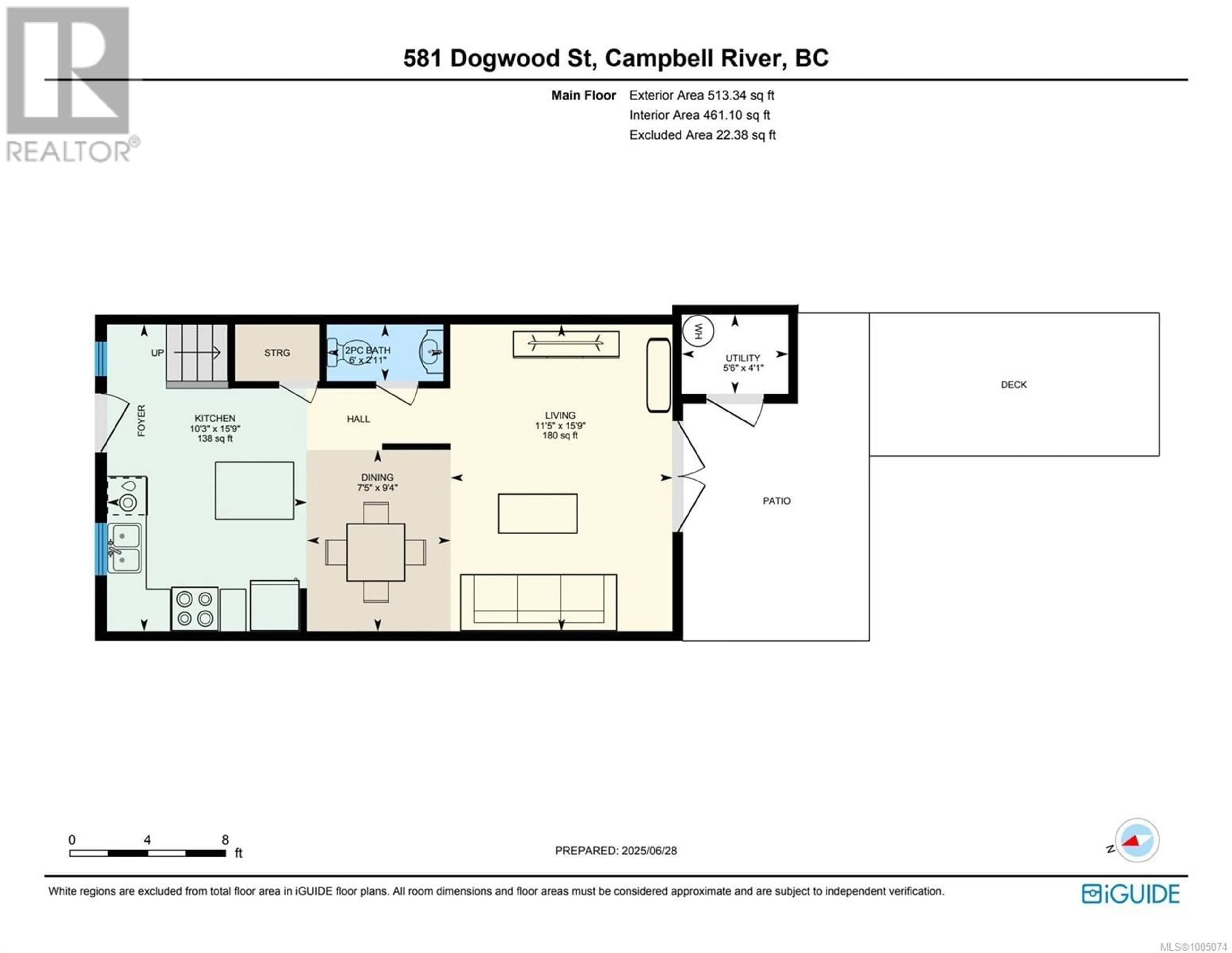 Floor plan for 5 - 581 DOGWOOD STREET, Campbell River British Columbia V9W2Y4