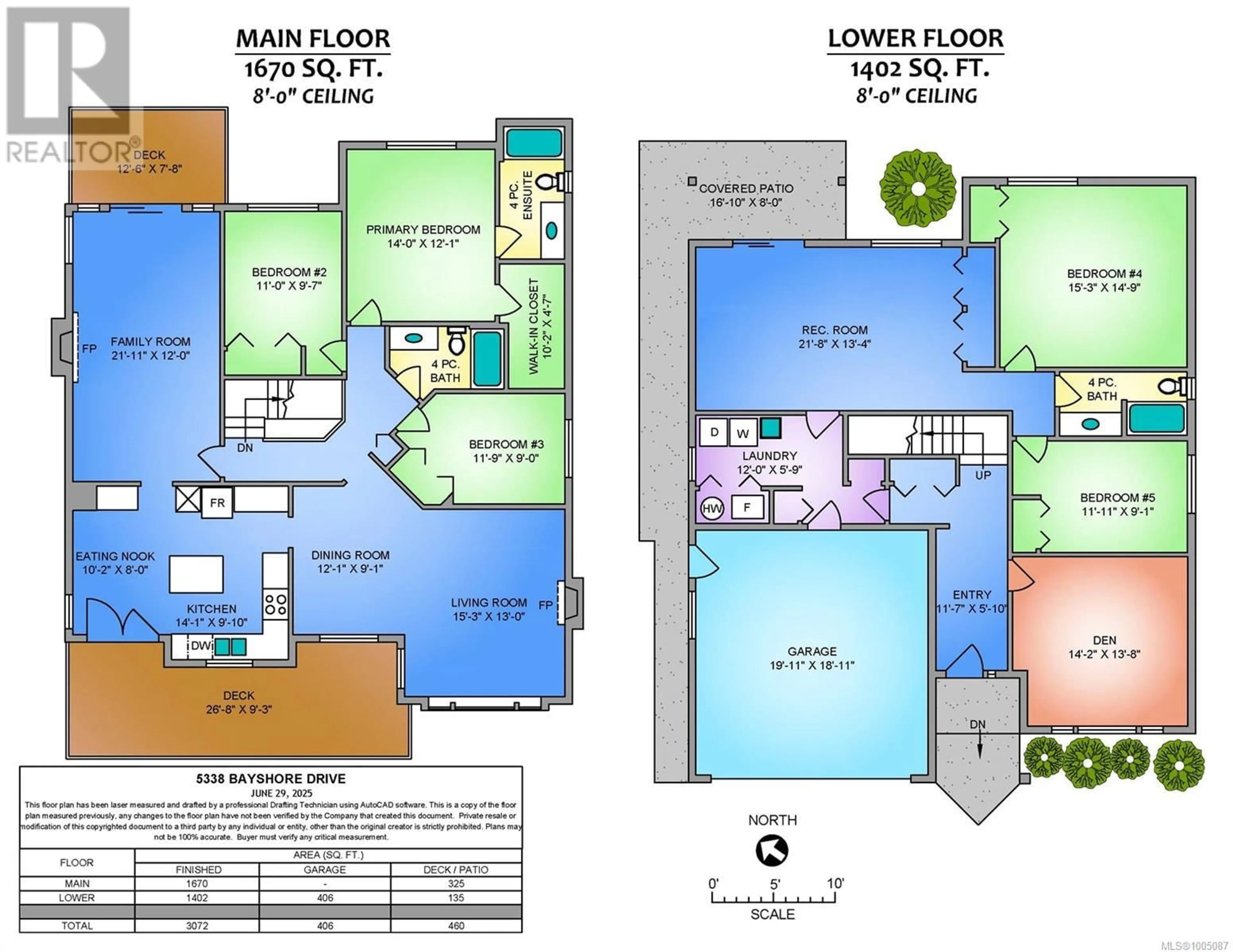 Floor plan for 5338 BAYSHORE DRIVE, Nanaimo British Columbia V9V1R4