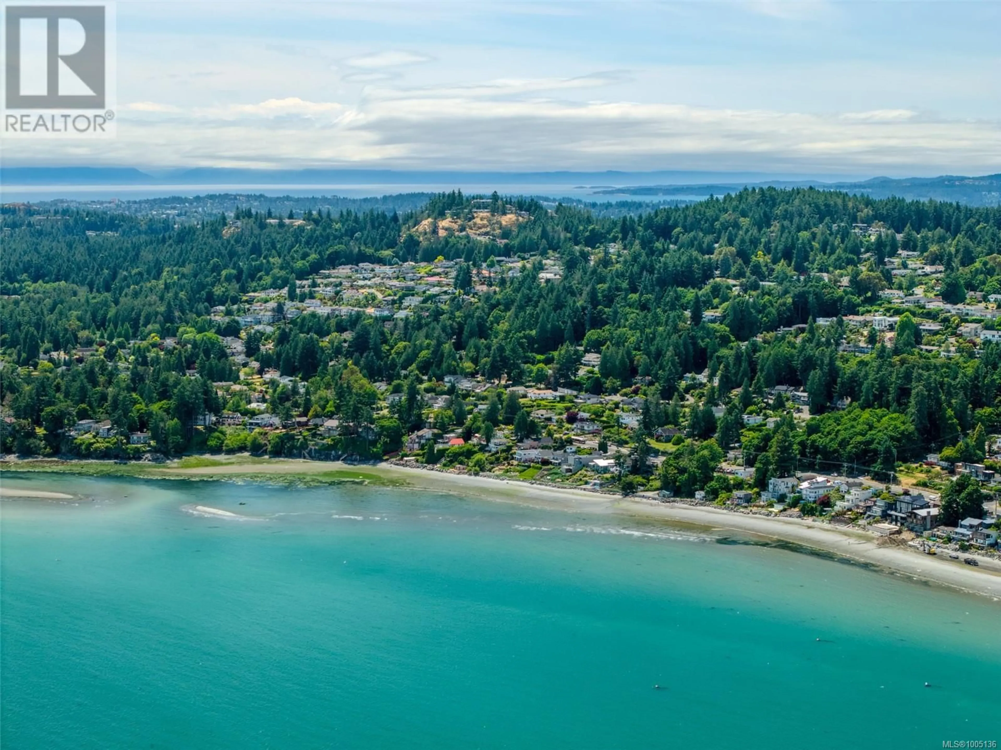 A pic from outside/outdoor area/front of a property/back of a property/a pic from drone, water/lake/river/ocean view for 5200 POLSON TERRACE, Saanich British Columbia V8Y2C6