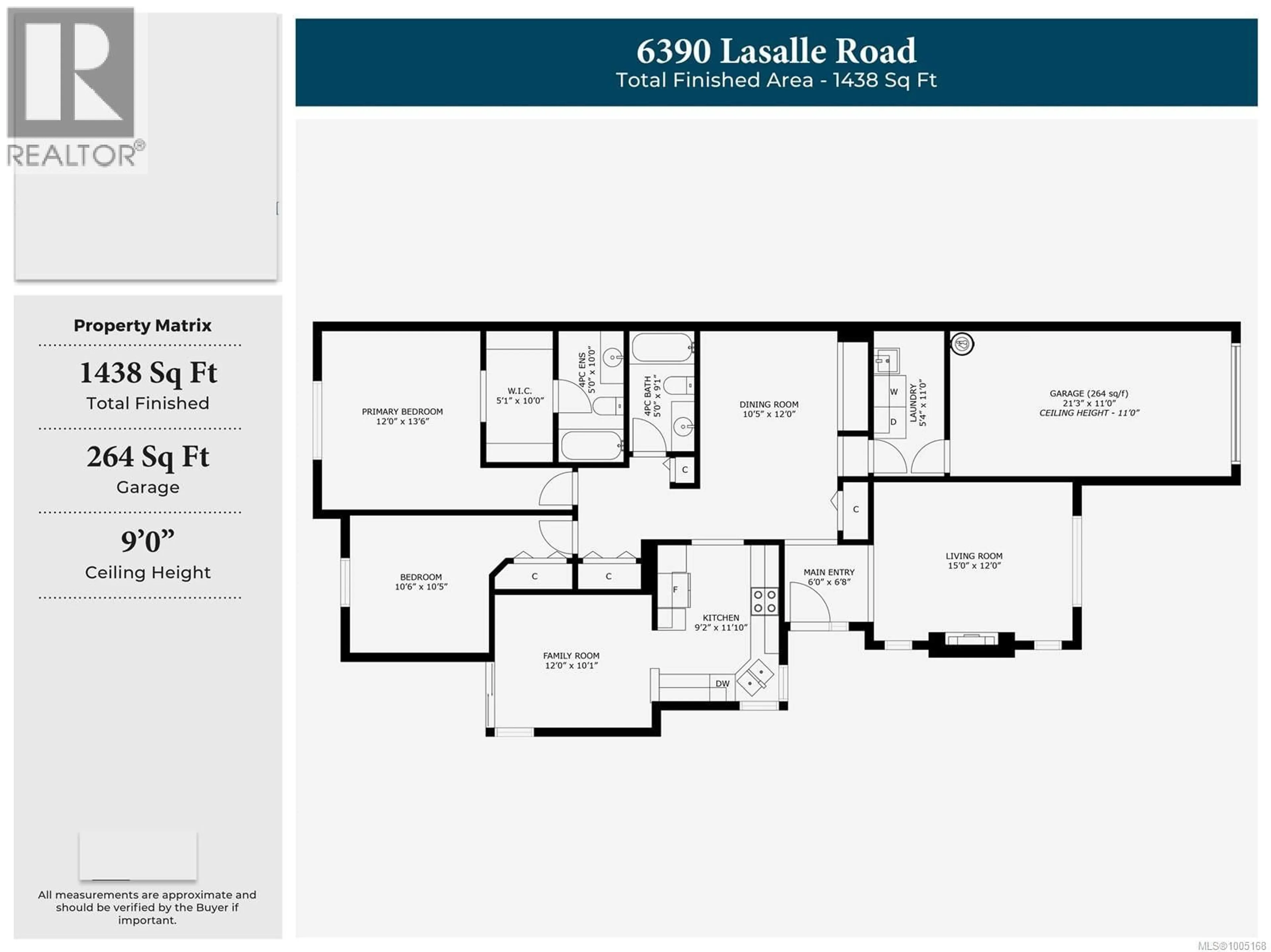 Floor plan for 6390 LASALLE ROAD, Nanaimo British Columbia V9V1N6