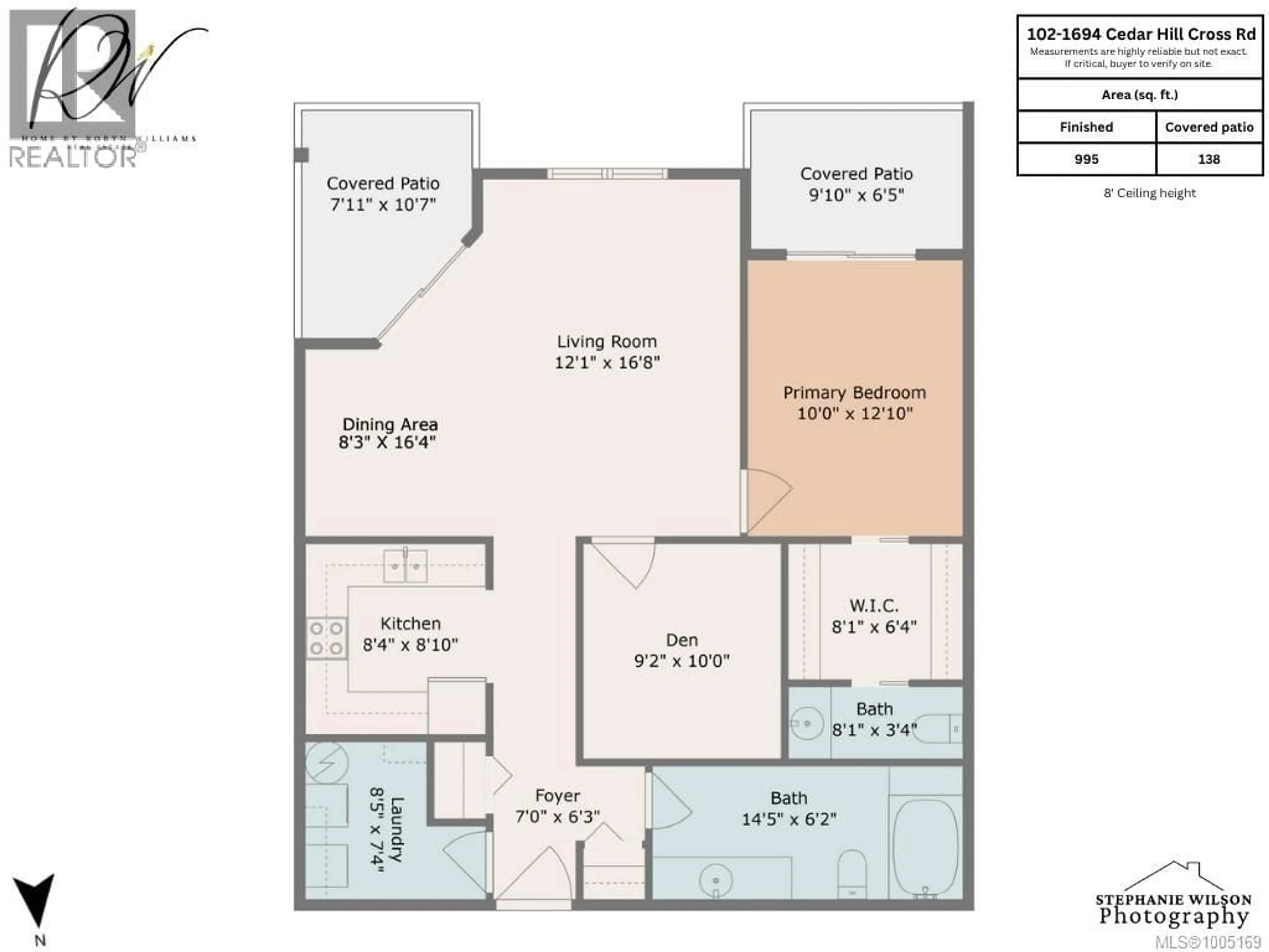 Floor plan for 102 - 1694 CEDAR HILL CROSS ROAD, Saanich British Columbia V8P2P7