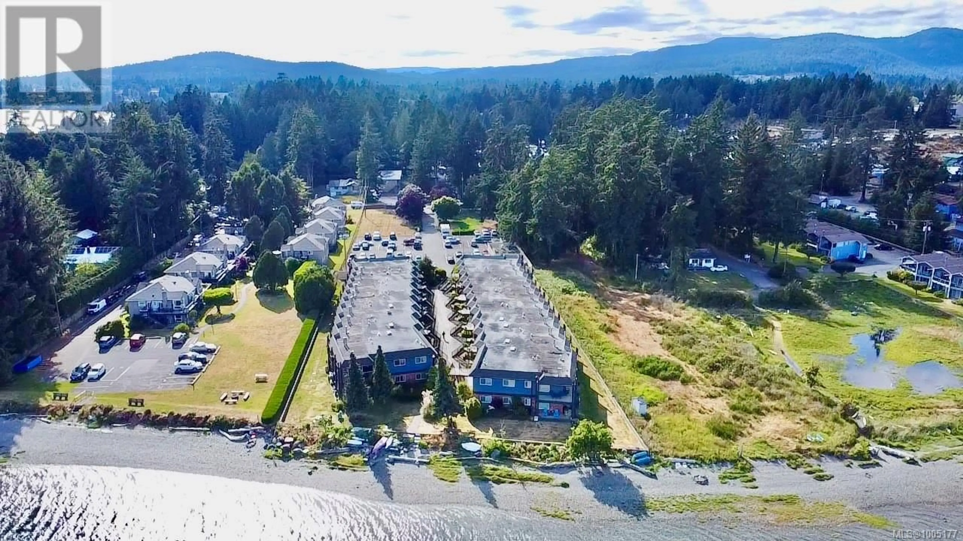 A pic from outside/outdoor area/front of a property/back of a property/a pic from drone, mountain view for 106 - 1991 KALTASIN ROAD, Sooke British Columbia V9Z0B7