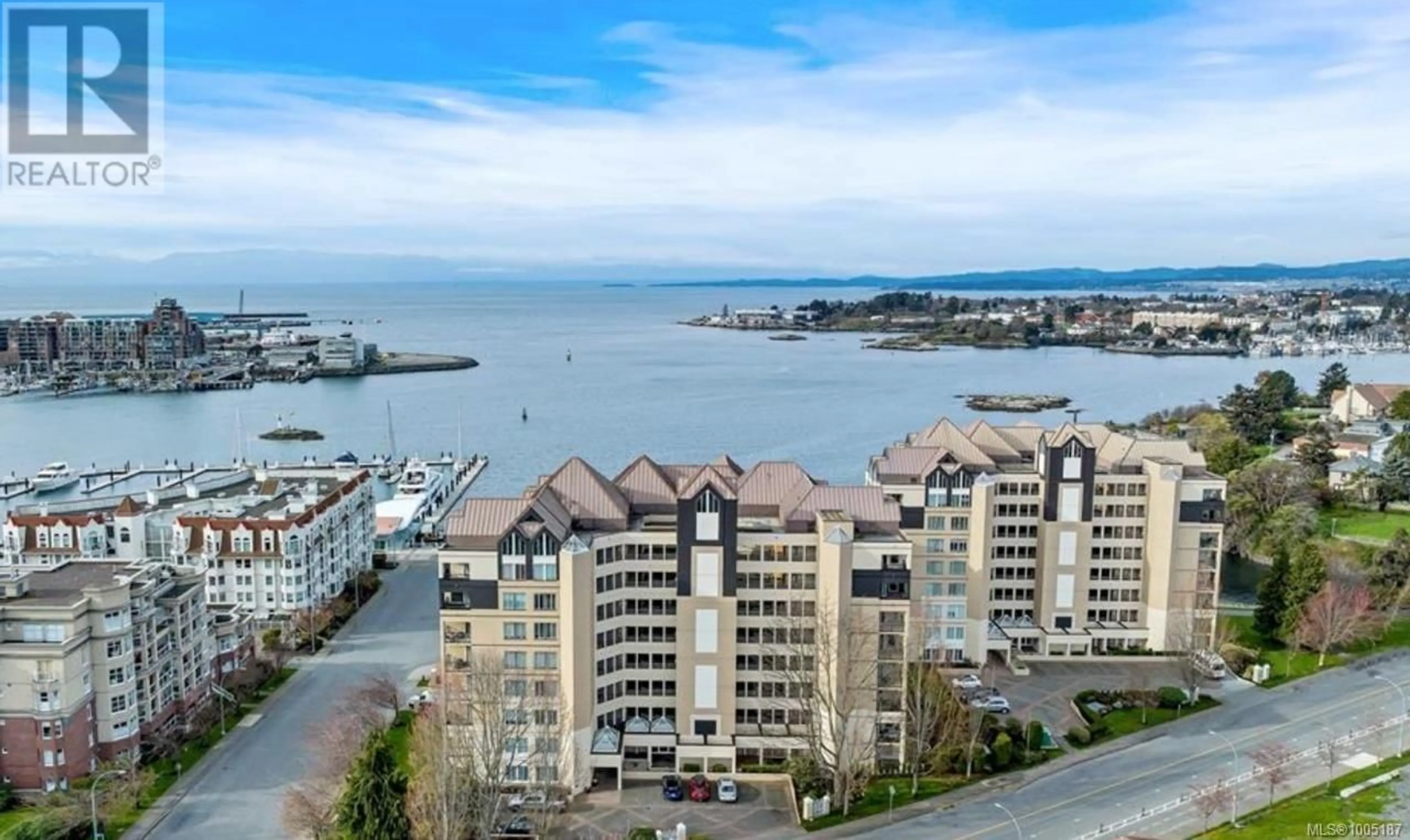 A pic from outside/outdoor area/front of a property/back of a property/a pic from drone, water/lake/river/ocean view for 419 - 203 KIMTA ROAD, Victoria British Columbia V9A6T5