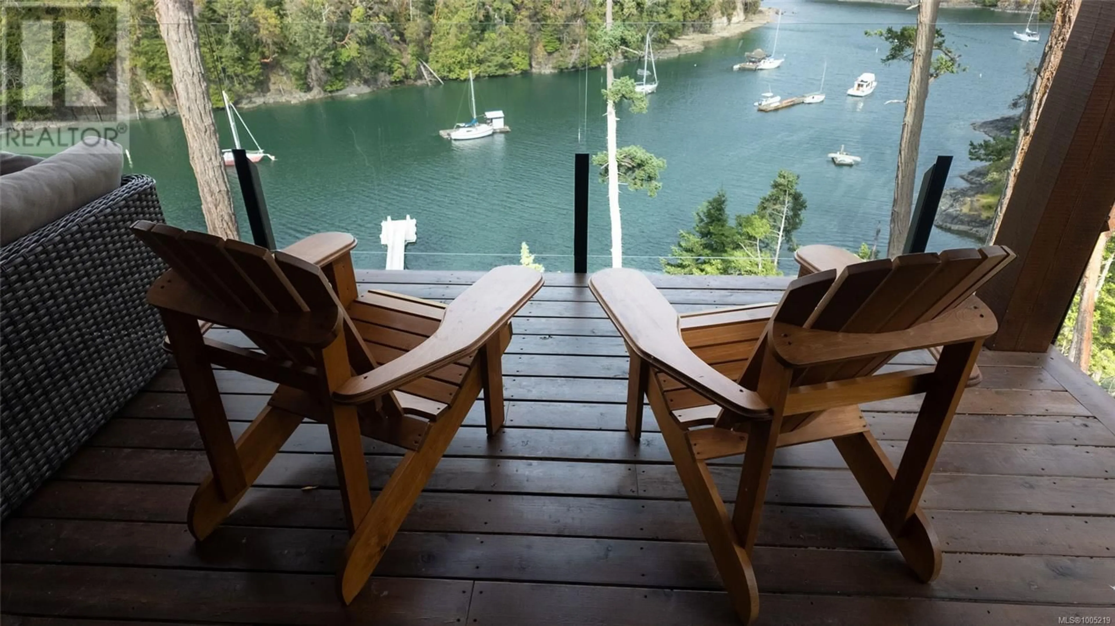 Balcony in the apartment, water/lake/river/ocean view for 62 SPRING BAY ROAD, Lasqueti Island British Columbia V0R2J0