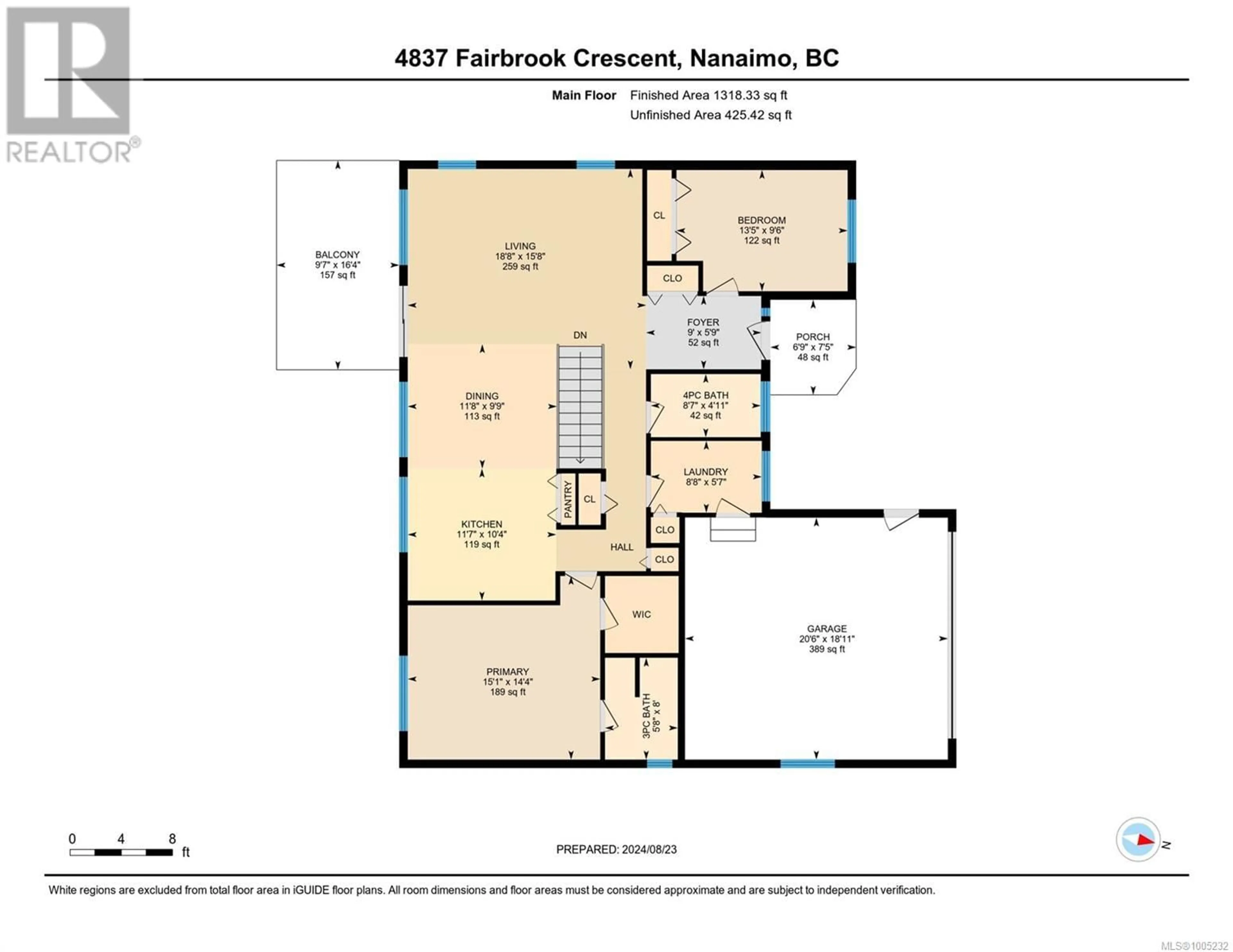 Floor plan for 4837 FAIRBROOK CRESCENT, Nanaimo British Columbia V9T6M6