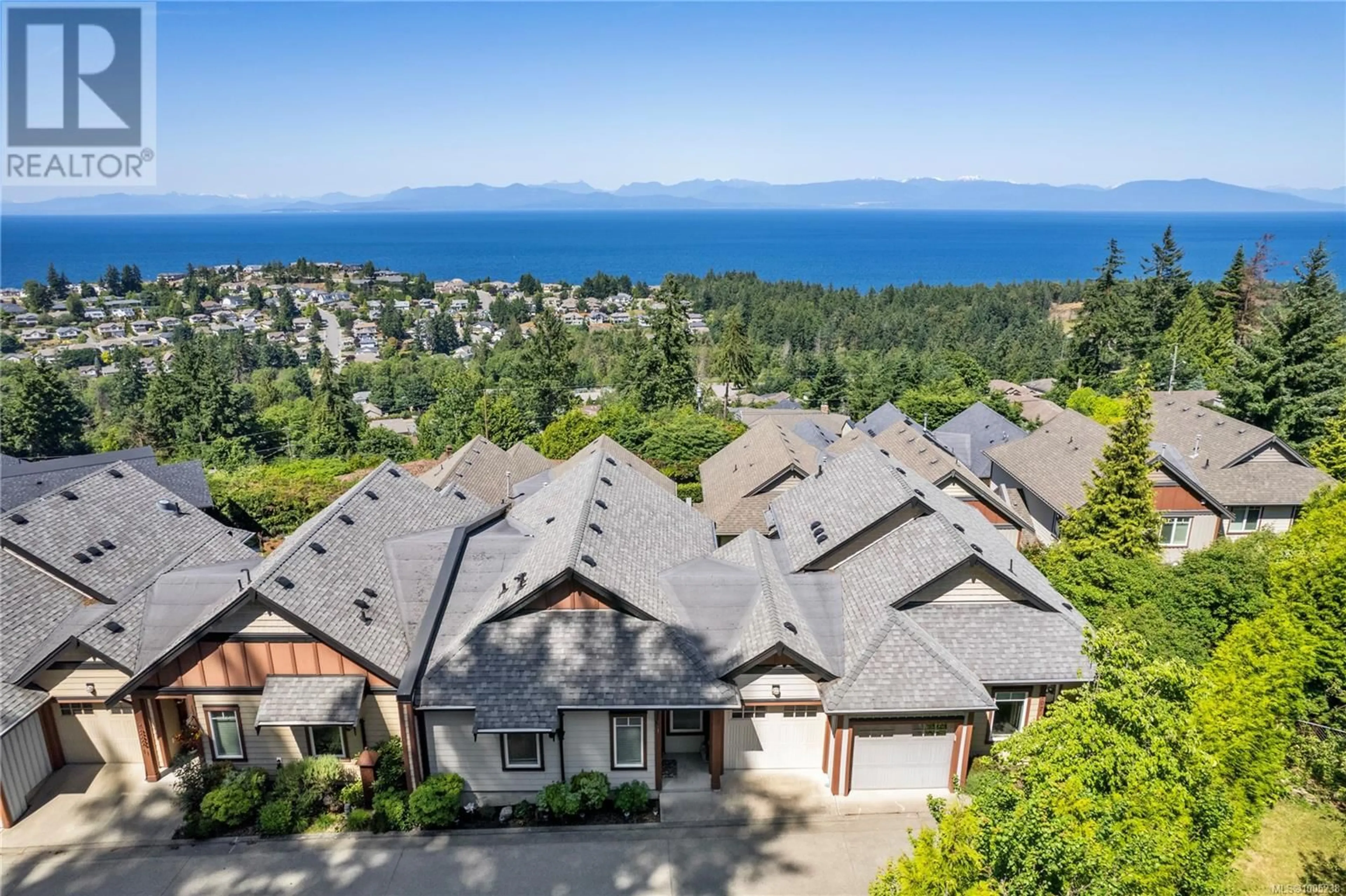 A pic from outside/outdoor area/front of a property/back of a property/a pic from drone, mountain view for 106 - 4745 GRANDVIEW COURT, Nanaimo British Columbia V9T0C1