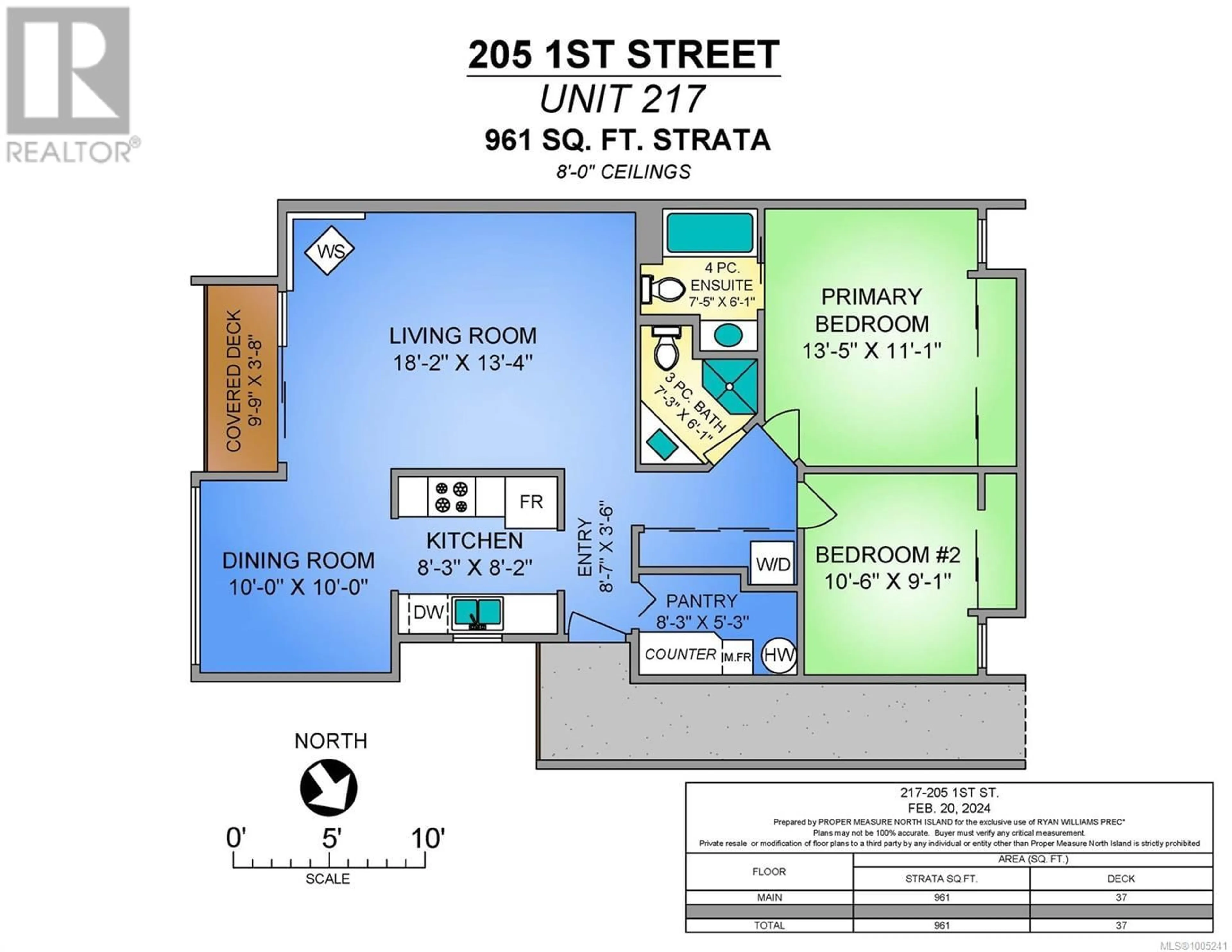Floor plan for 217 - 205 1ST STREET, Courtenay British Columbia V9N1A5