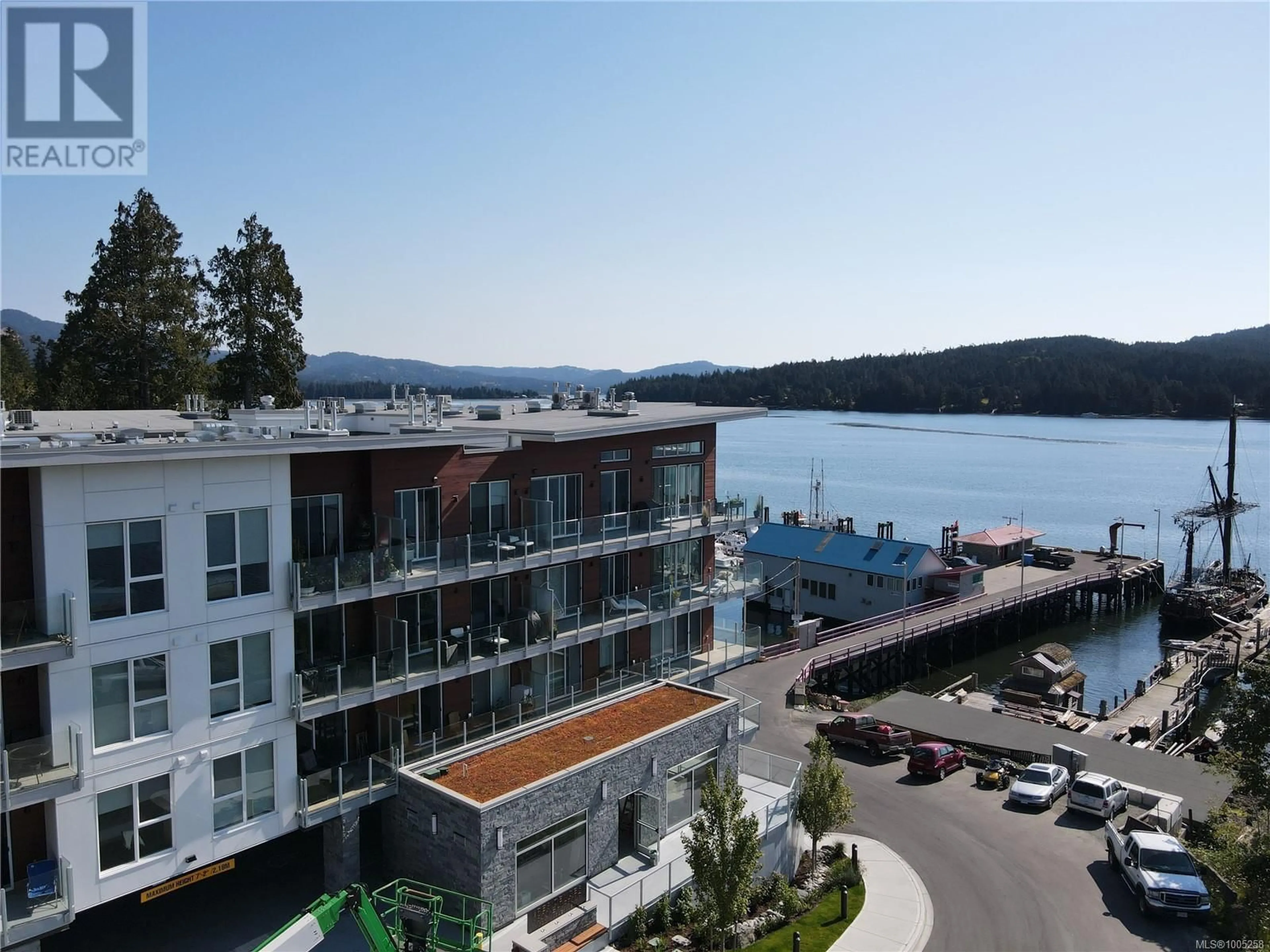 A pic from outside/outdoor area/front of a property/back of a property/a pic from drone, water/lake/river/ocean view for 305 - 1820 MAPLE AVENUE SOUTH, Sooke British Columbia V9Z0N9