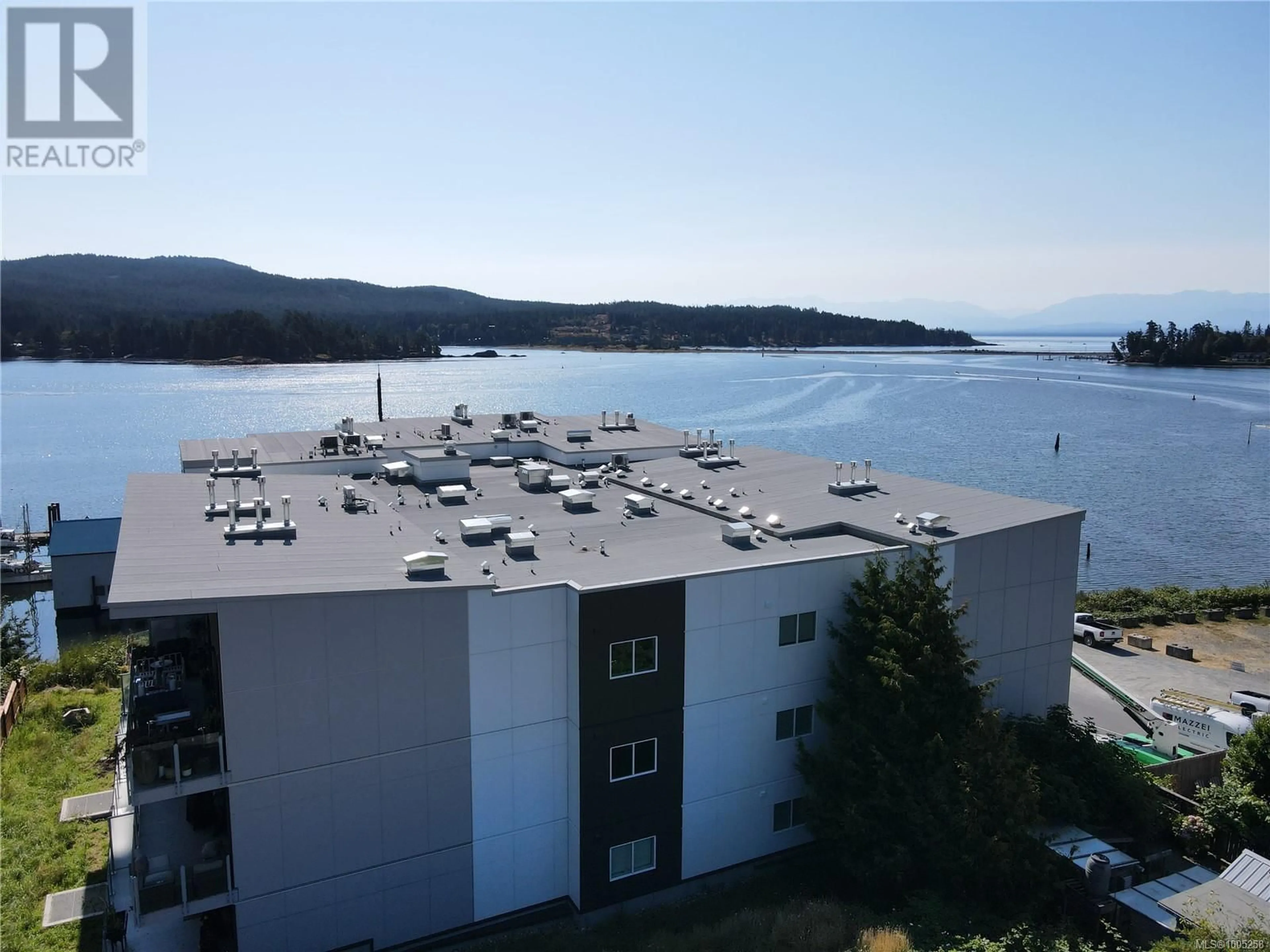 A pic from outside/outdoor area/front of a property/back of a property/a pic from drone, water/lake/river/ocean view for 305 - 1820 MAPLE AVENUE SOUTH, Sooke British Columbia V9Z0N9