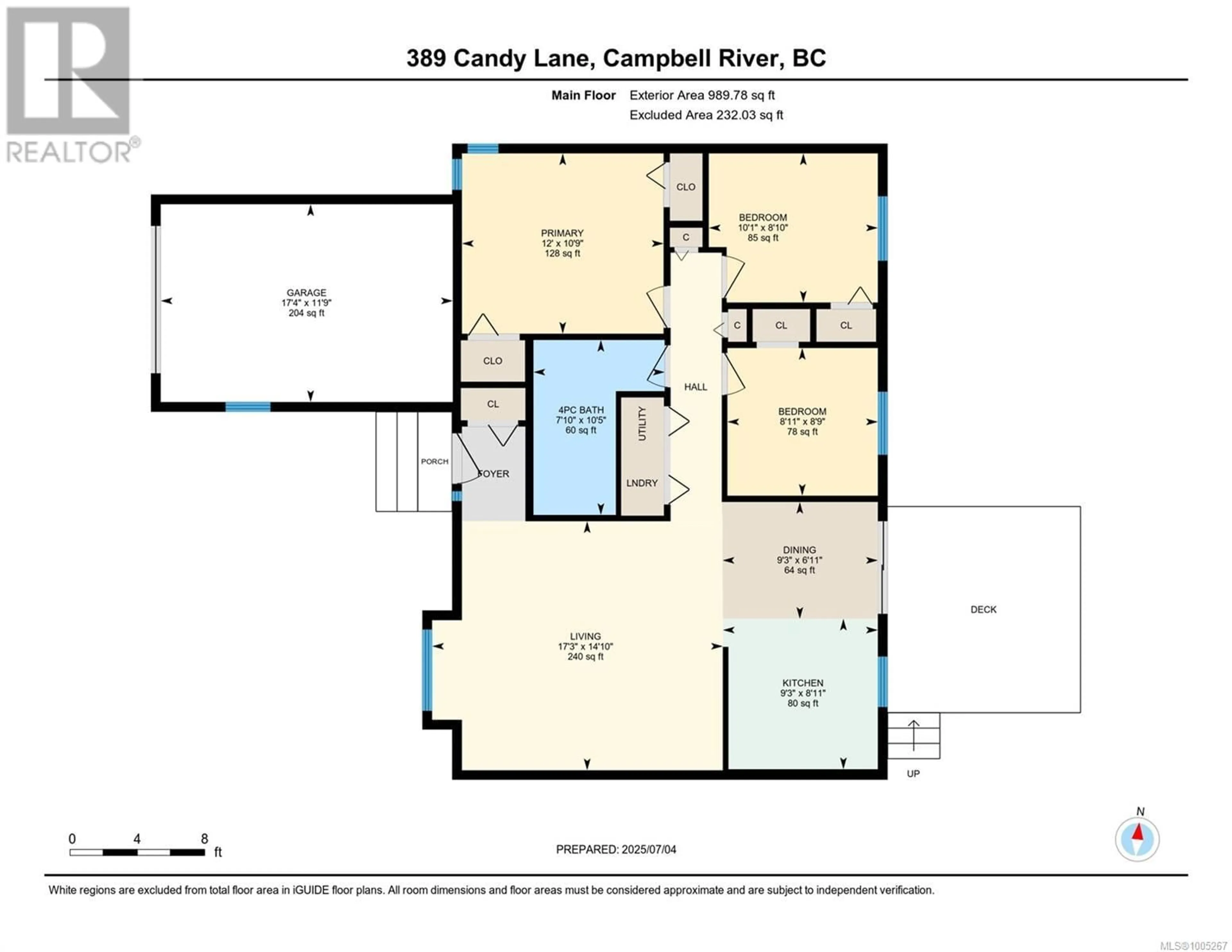 Floor plan for 389 CANDY LANE, Campbell River British Columbia V9W7Y8