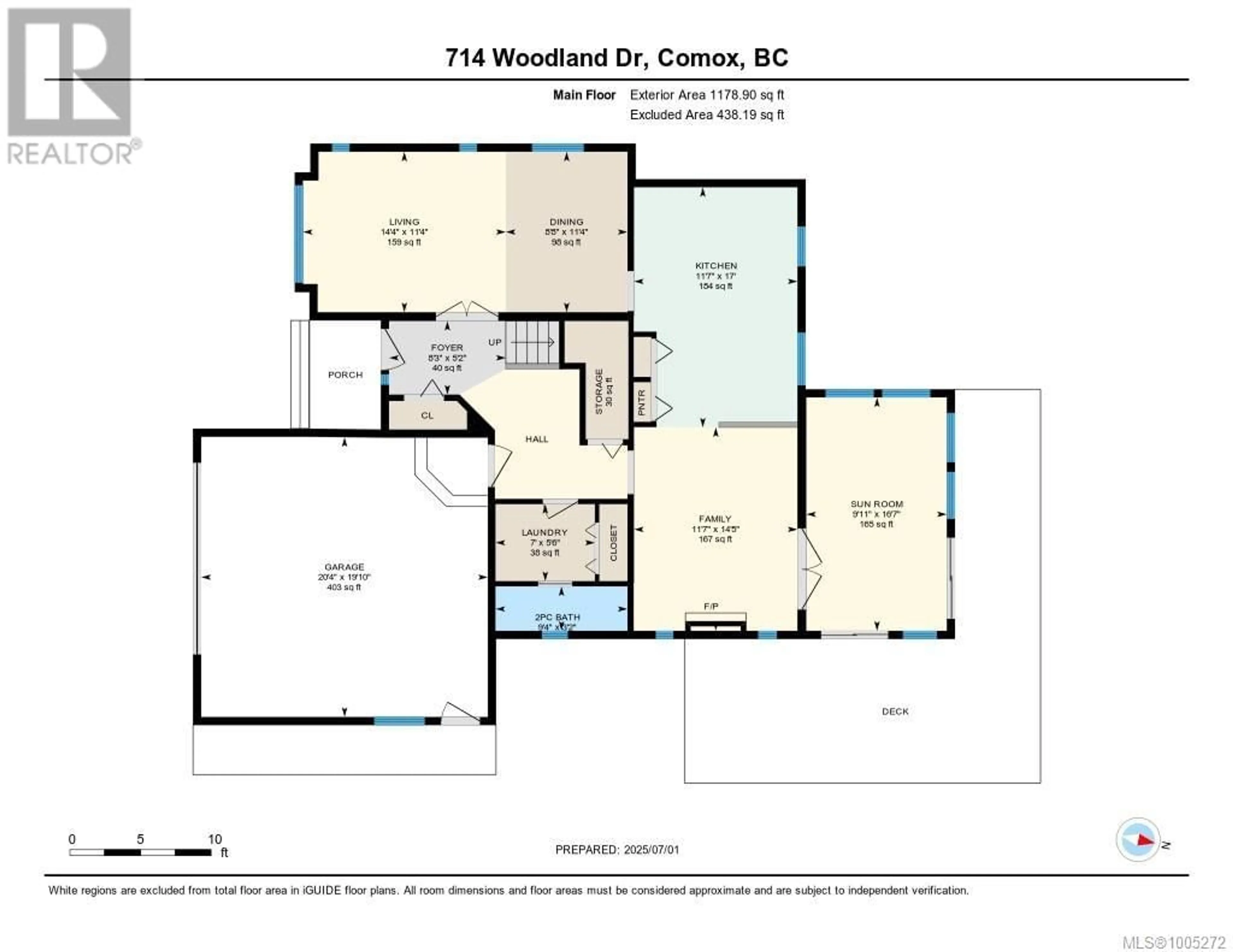 Floor plan for 714 WOODLAND DRIVE, Comox British Columbia V9M3H4