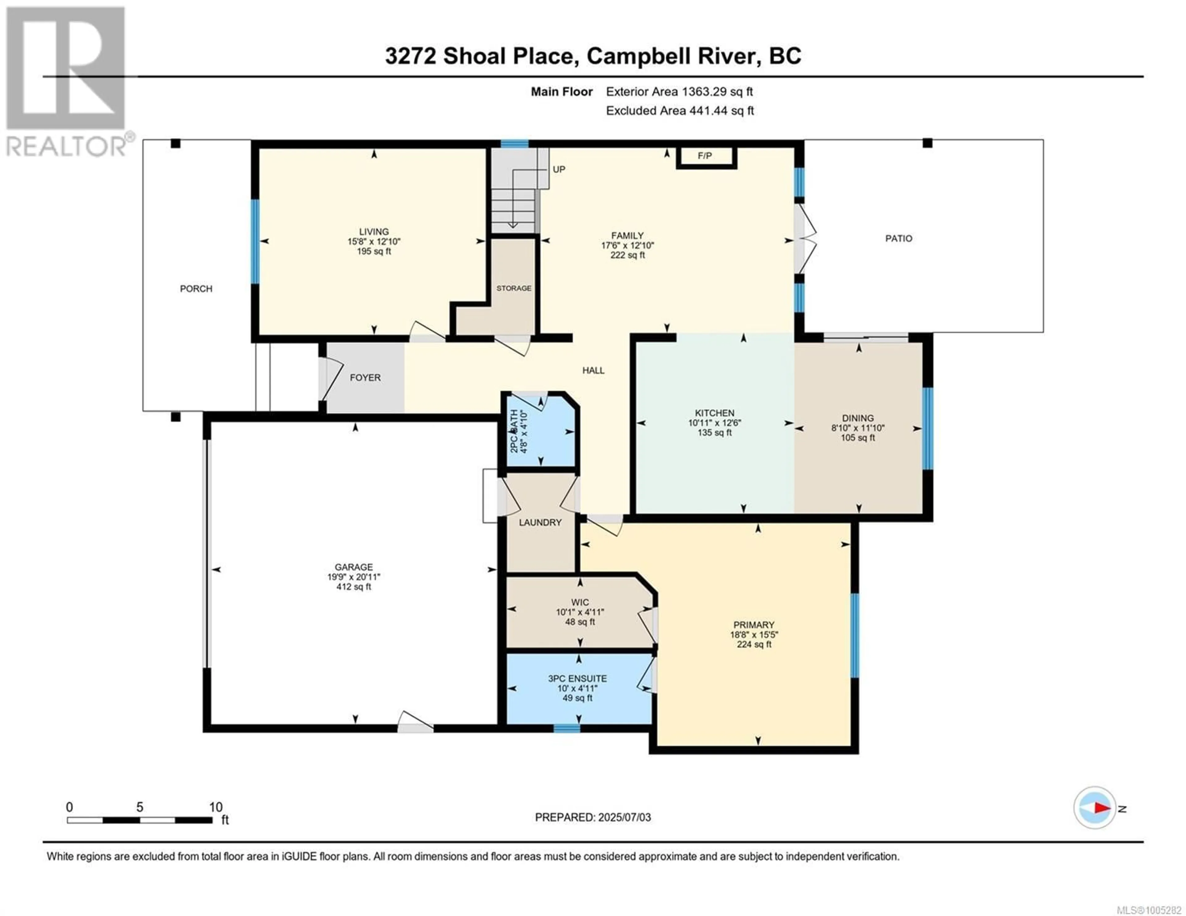 Floor plan for 3272 SHOAL PLACE, Campbell River British Columbia V9H0C3