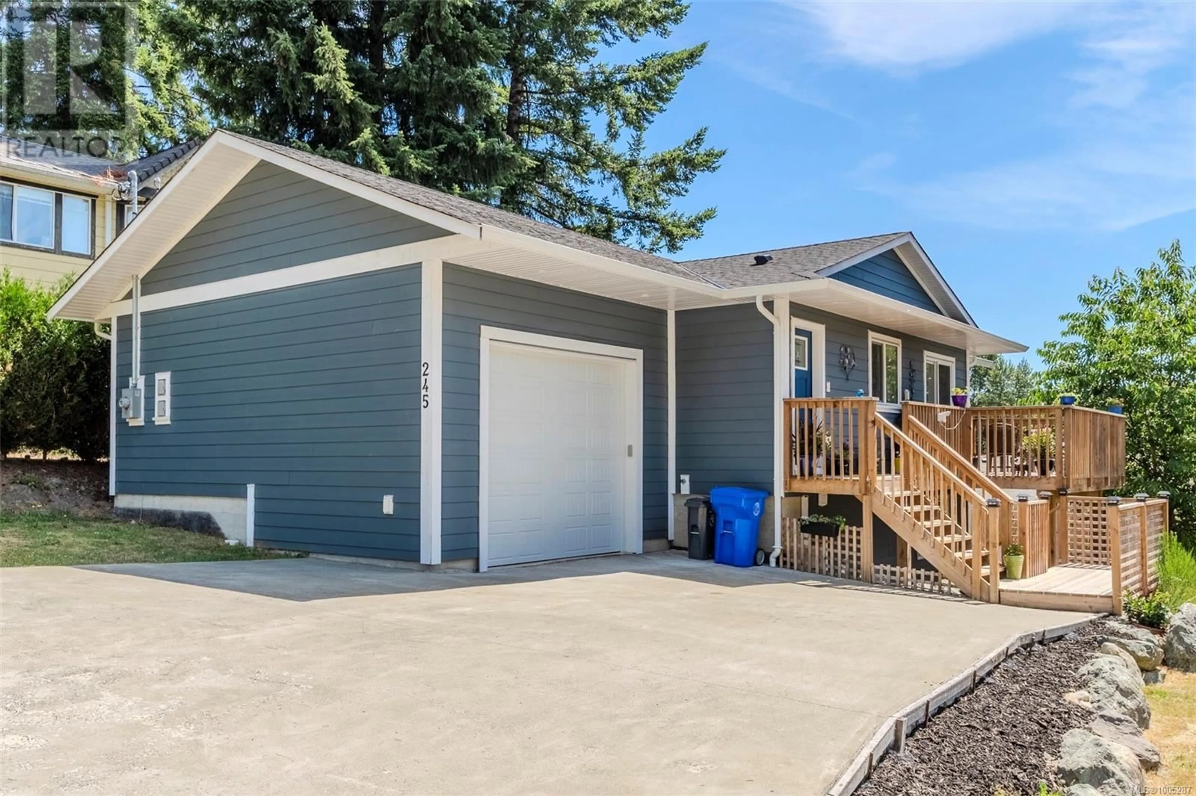 Home with vinyl exterior material, street for 245 LAKE PARK ROAD, Lake Cowichan British Columbia V0R2G1