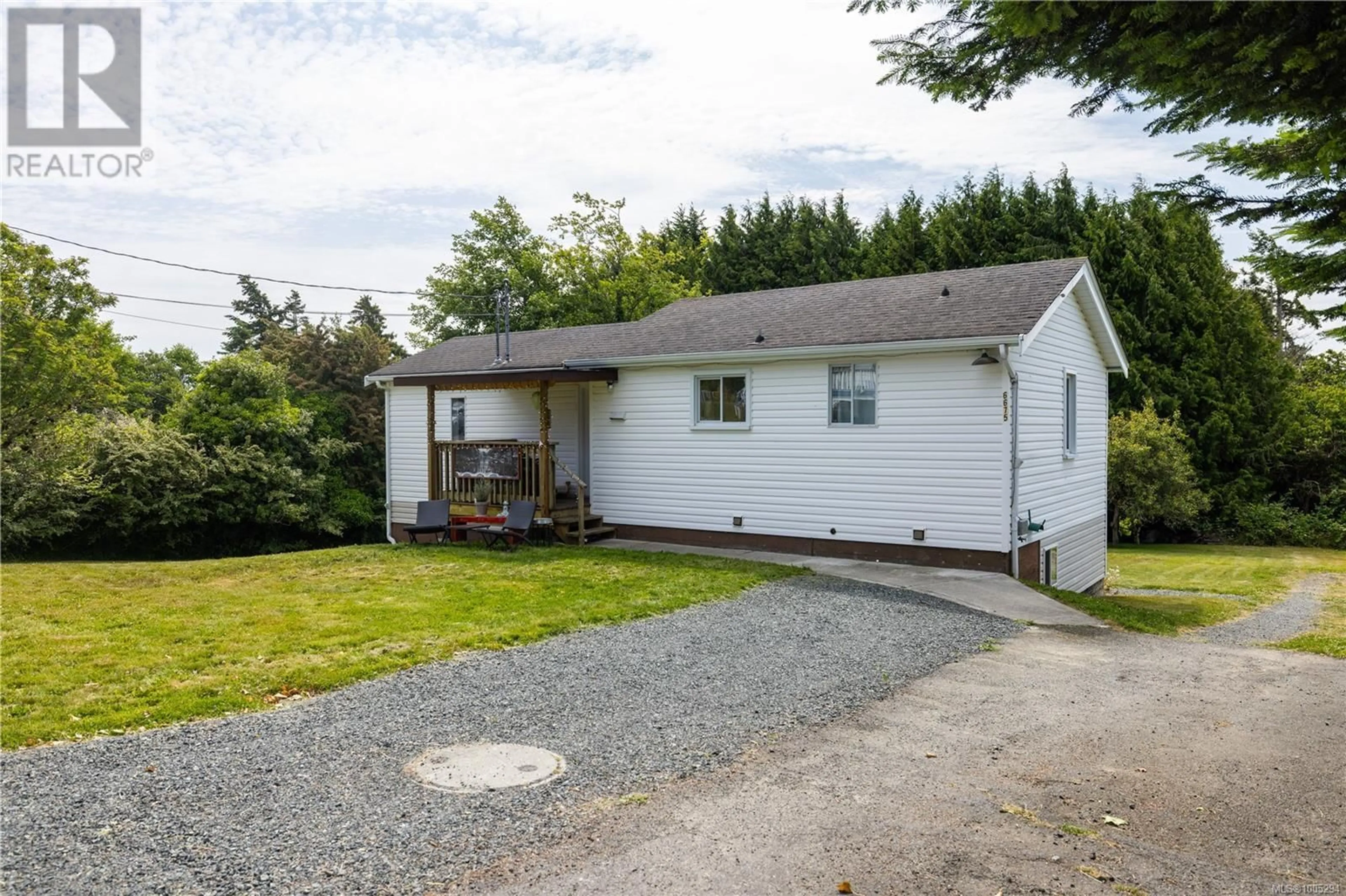 A pic from outside/outdoor area/front of a property/back of a property/a pic from drone, street for 6675 GOODMERE ROAD, Sooke British Columbia V7Z1H6