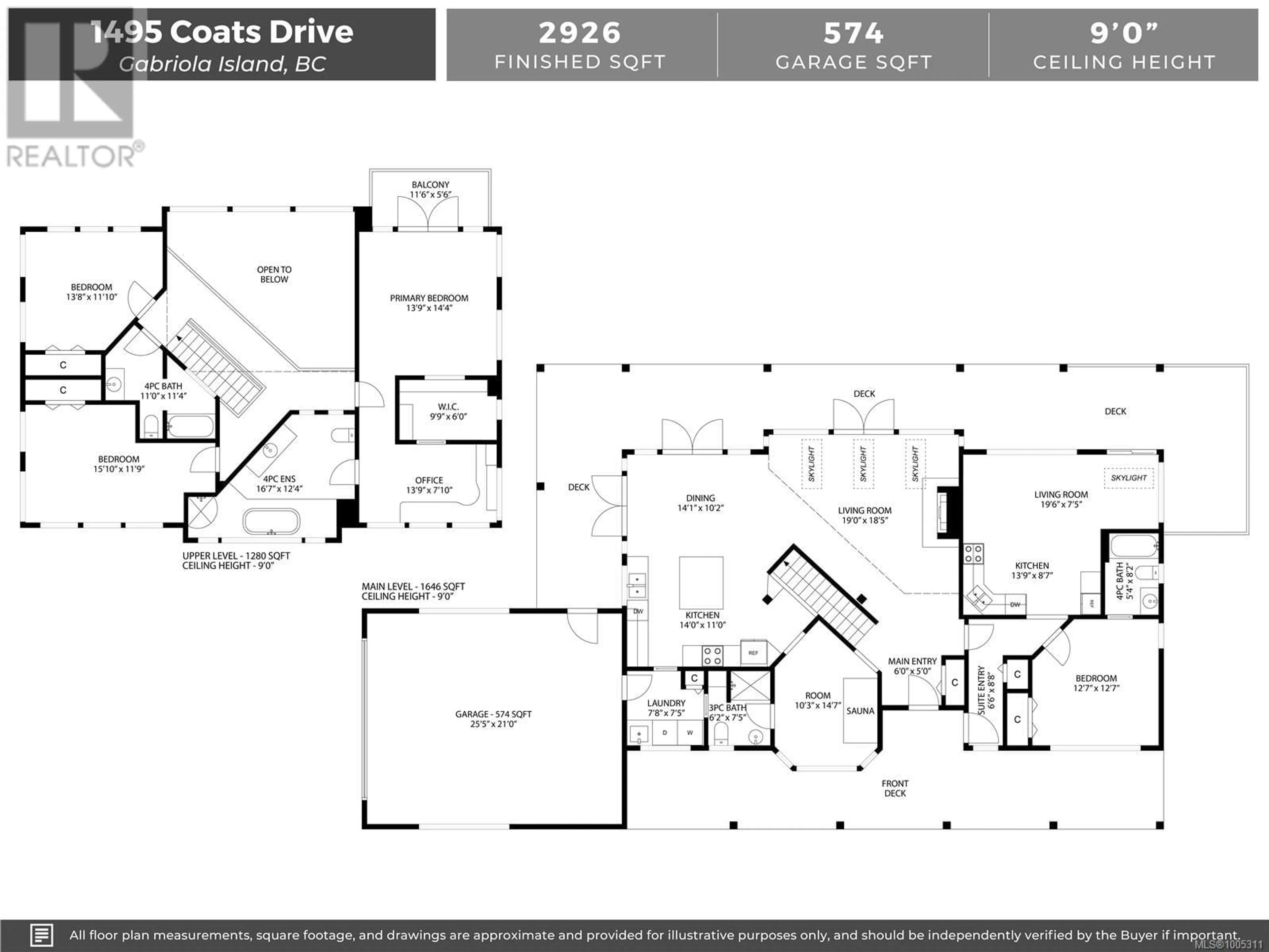 Floor plan for 1495 COATS DRIVE, Gabriola Island British Columbia V0R1X6