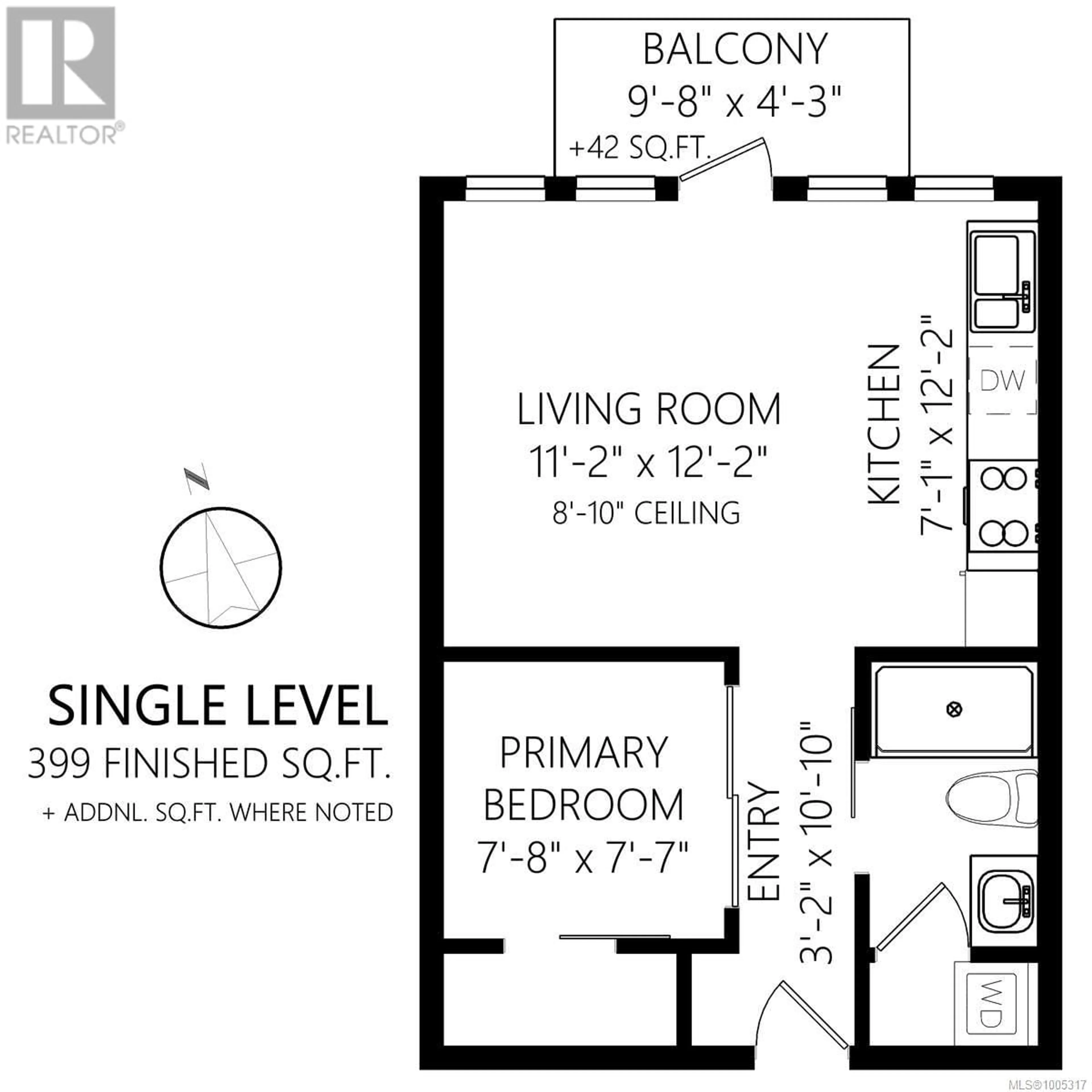 Floor plan for N205 - 1105 PANDORA STREET, Victoria British Columbia V8V3P9