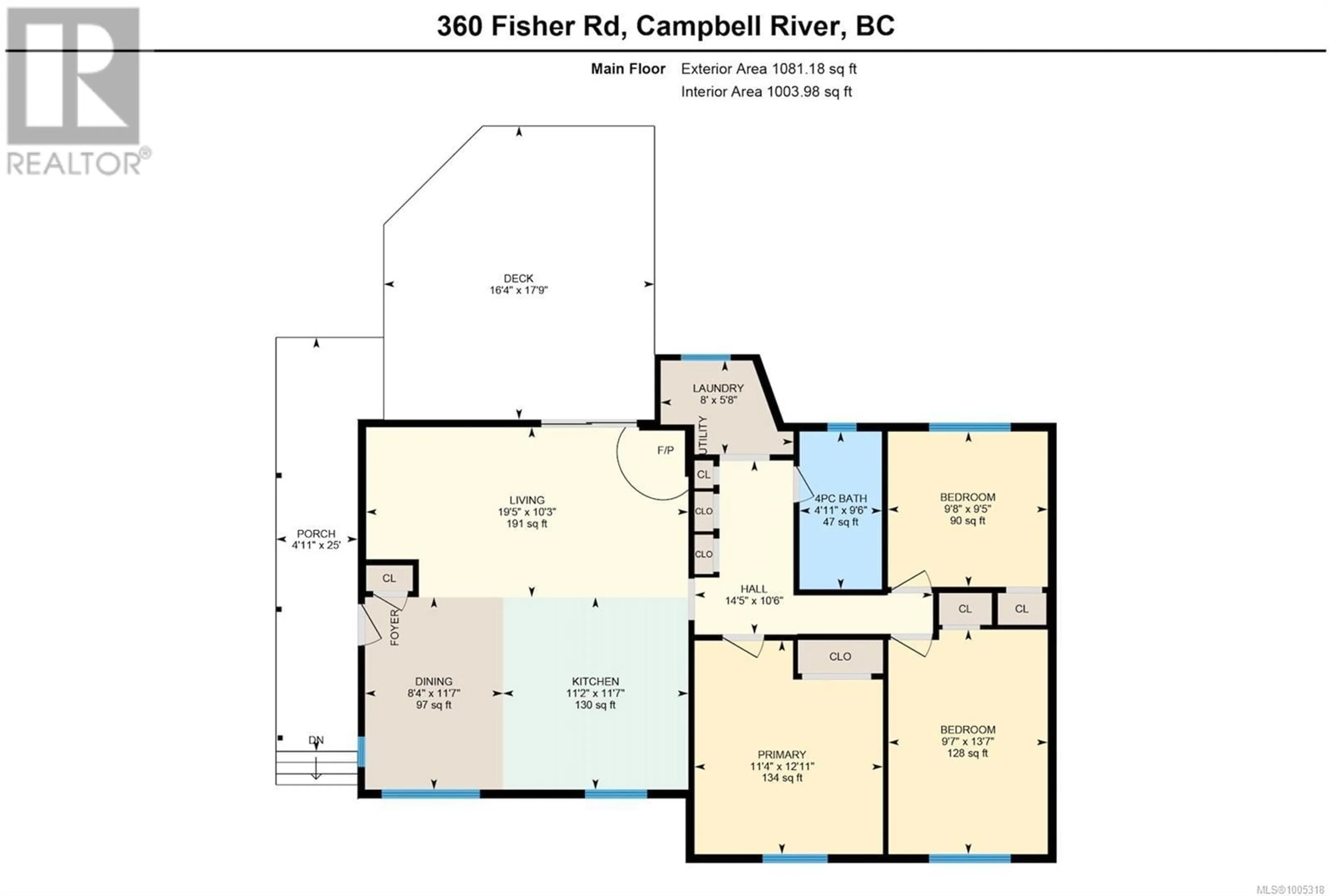 Floor plan for 360 FISHER ROAD, Campbell River British Columbia V9W3K9
