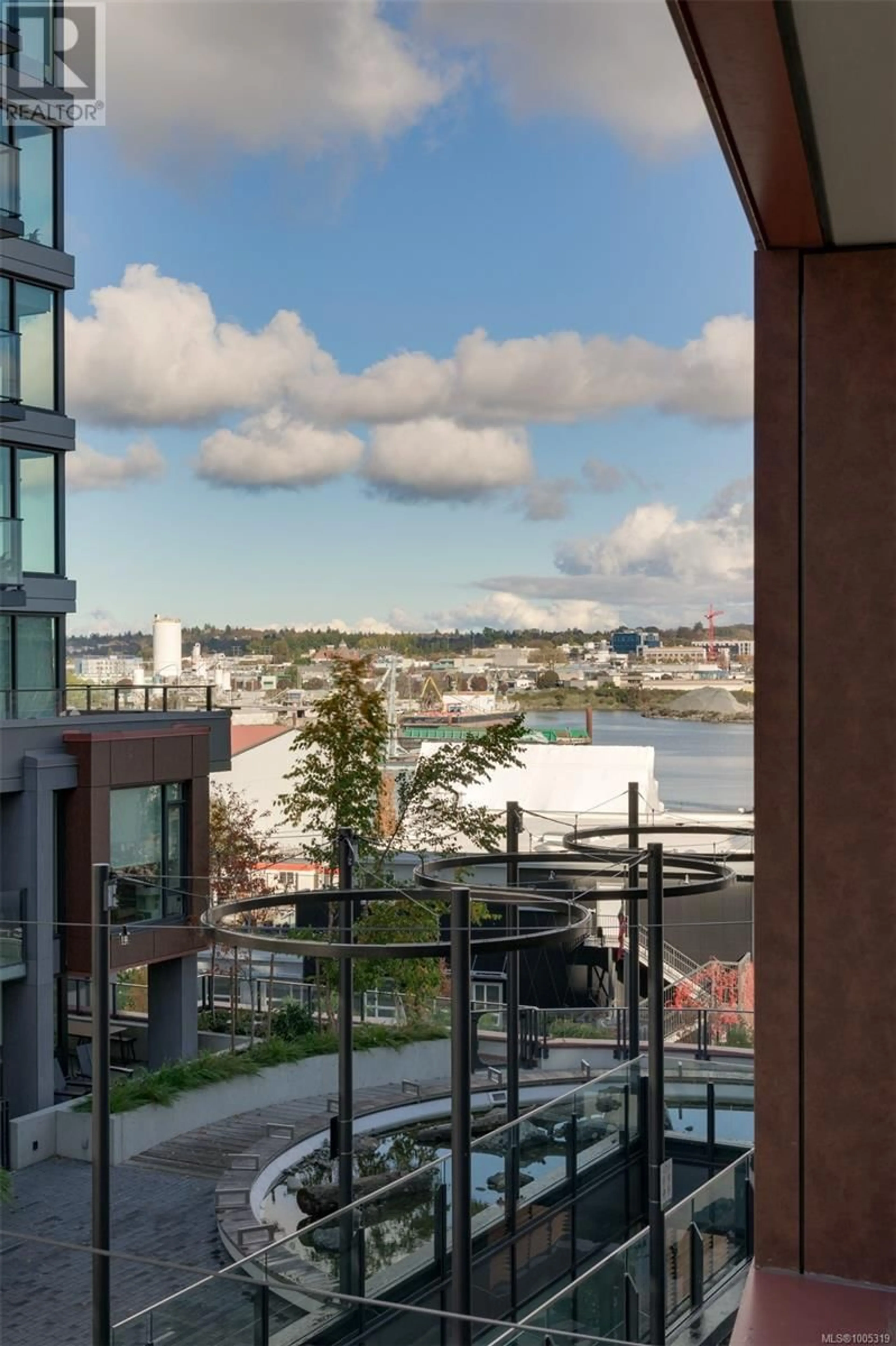 Balcony in the apartment, water/lake/river/ocean view for 305 - 363 TYEE ROAD, Victoria British Columbia V9A0B5