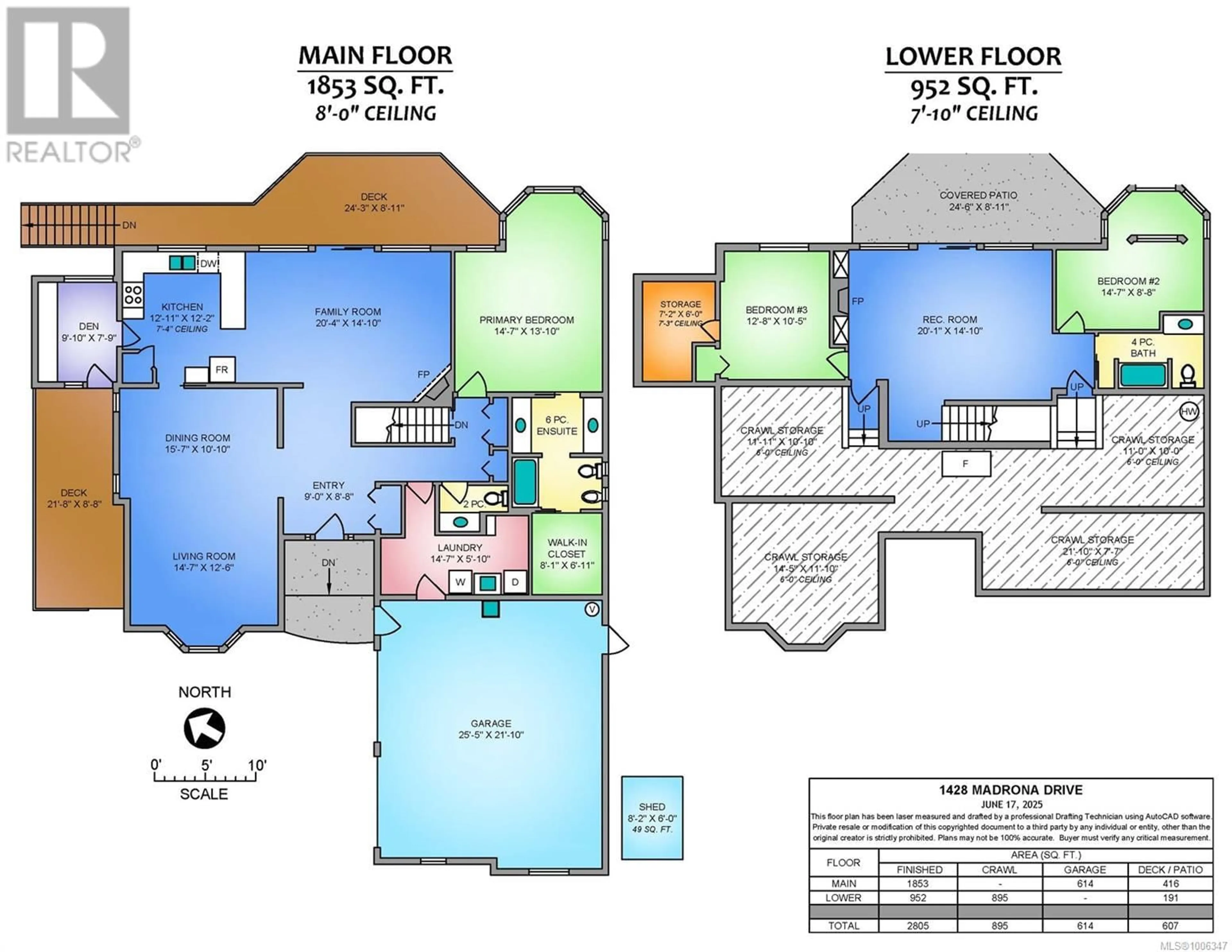 Floor plan for 1428 MADRONA DRIVE, Parksville British Columbia V9P9C9