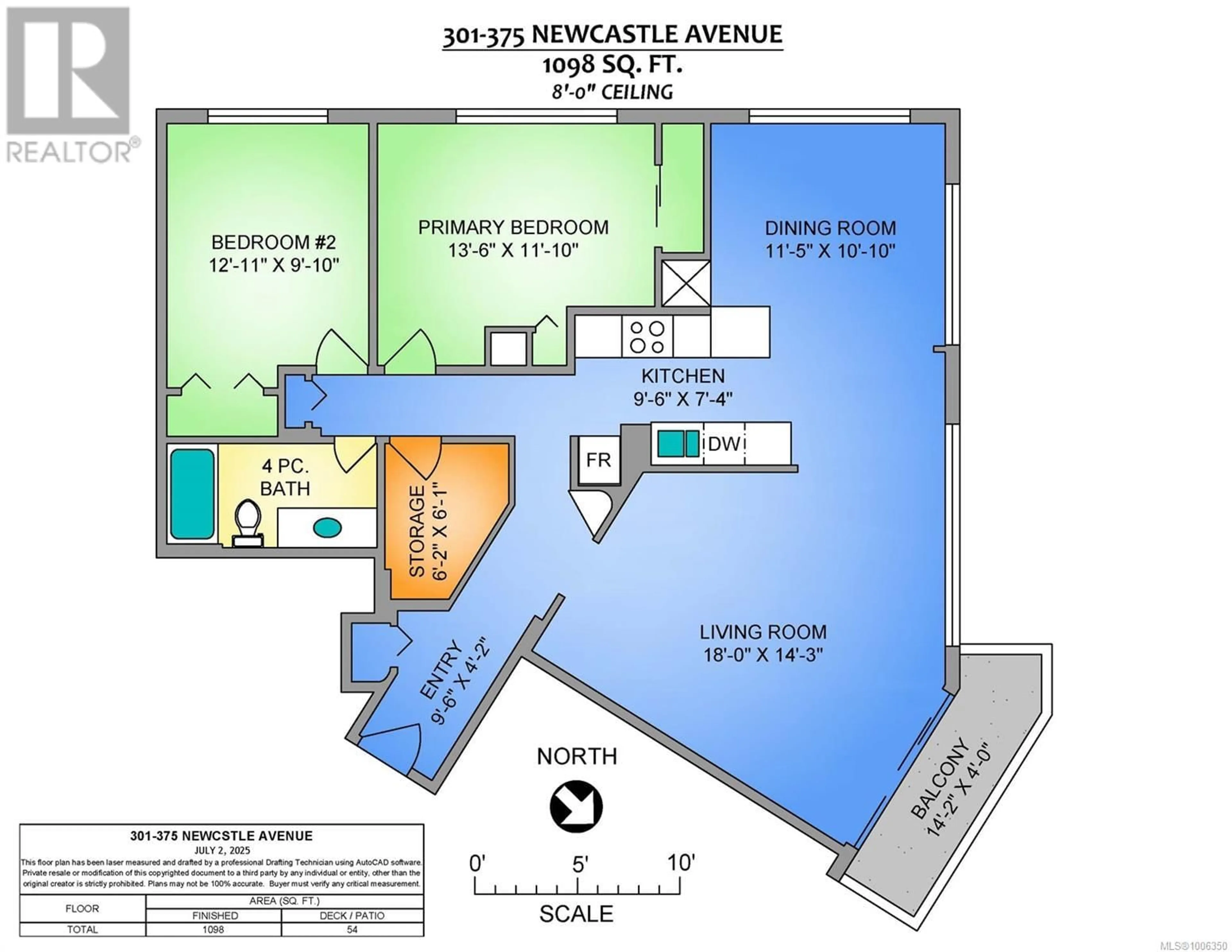 Floor plan for 301 - 375 NEWCASTLE AVENUE, Nanaimo British Columbia V9S4H9