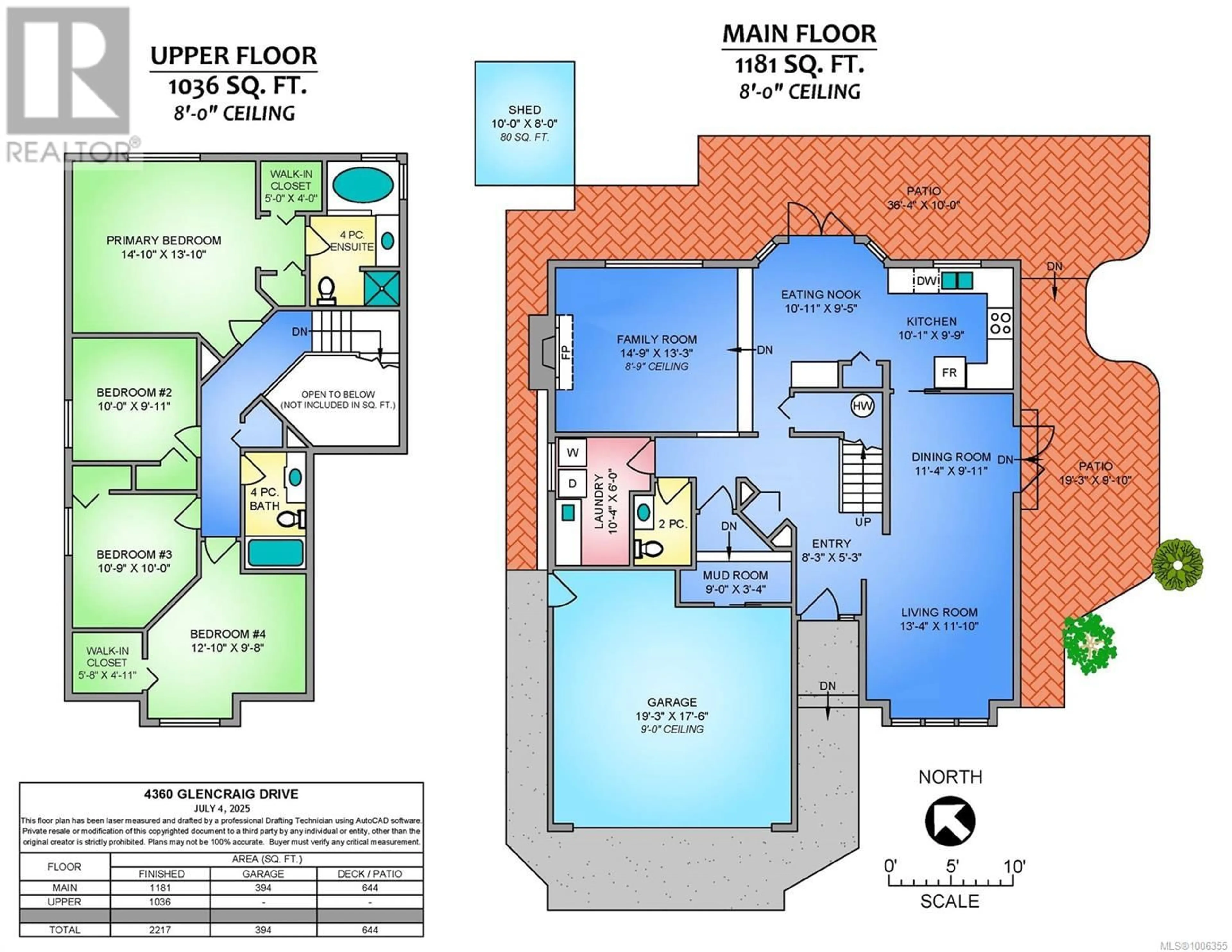 Floor plan for 4360 GLENCRAIG DRIVE, Nanaimo British Columbia V9T5S3