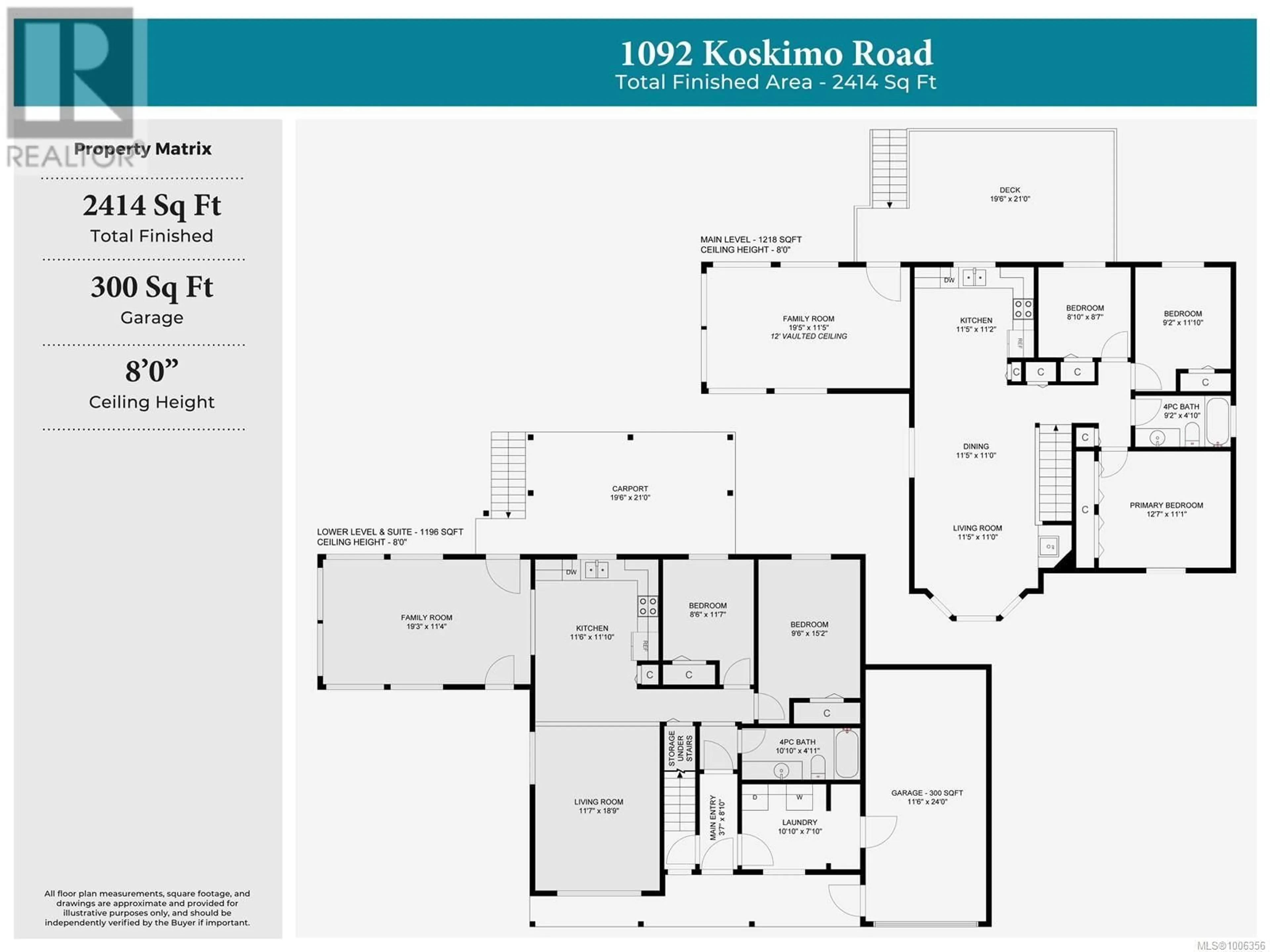 Floor plan for 1092 KOSKIMO ROAD, Qualicum Beach British Columbia V9K2R6
