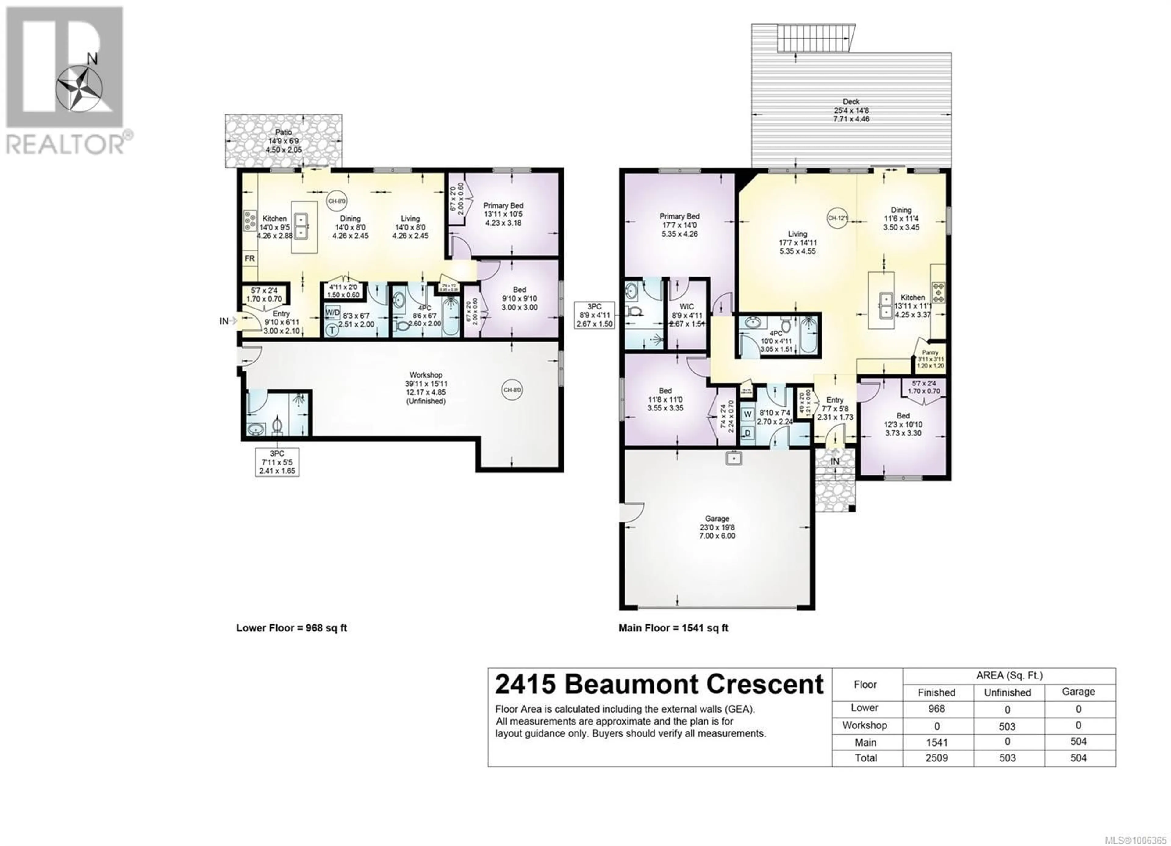 Floor plan for 2415 BEAUMONT CRESCENT, Cumberland British Columbia V0R1S0