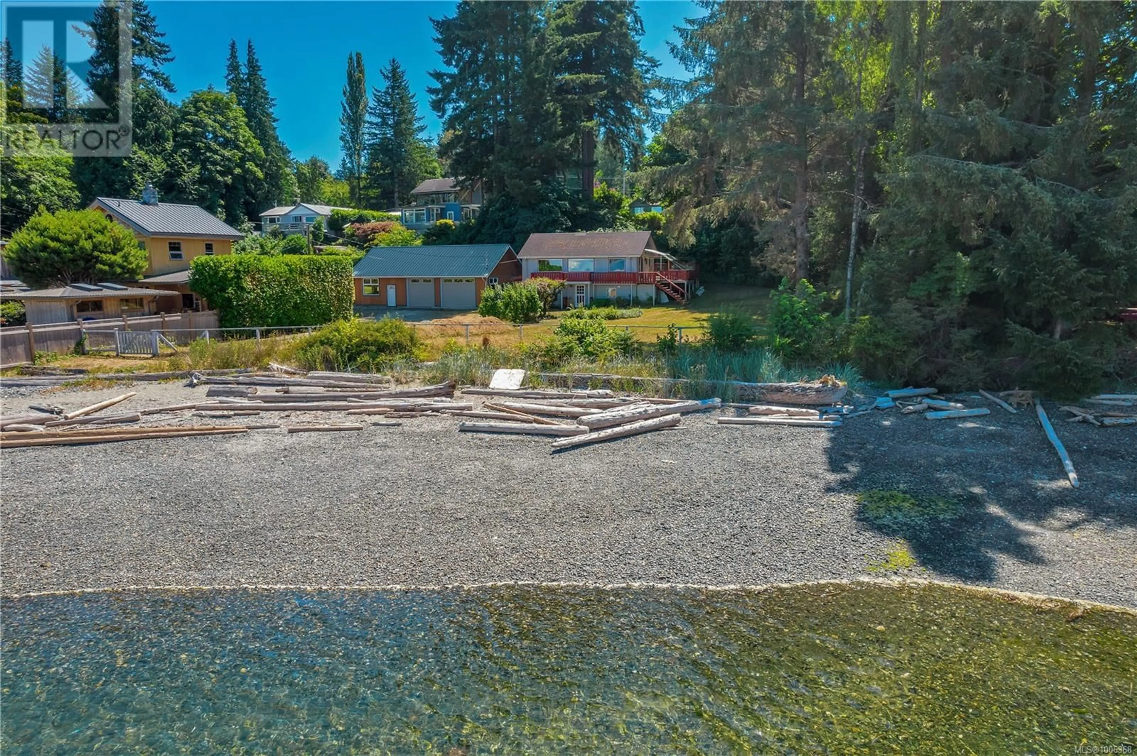 A pic from outside/outdoor area/front of a property/back of a property/a pic from drone, water/lake/river/ocean view for 681 BULL ROAD, Quadra Island British Columbia V0P1H0