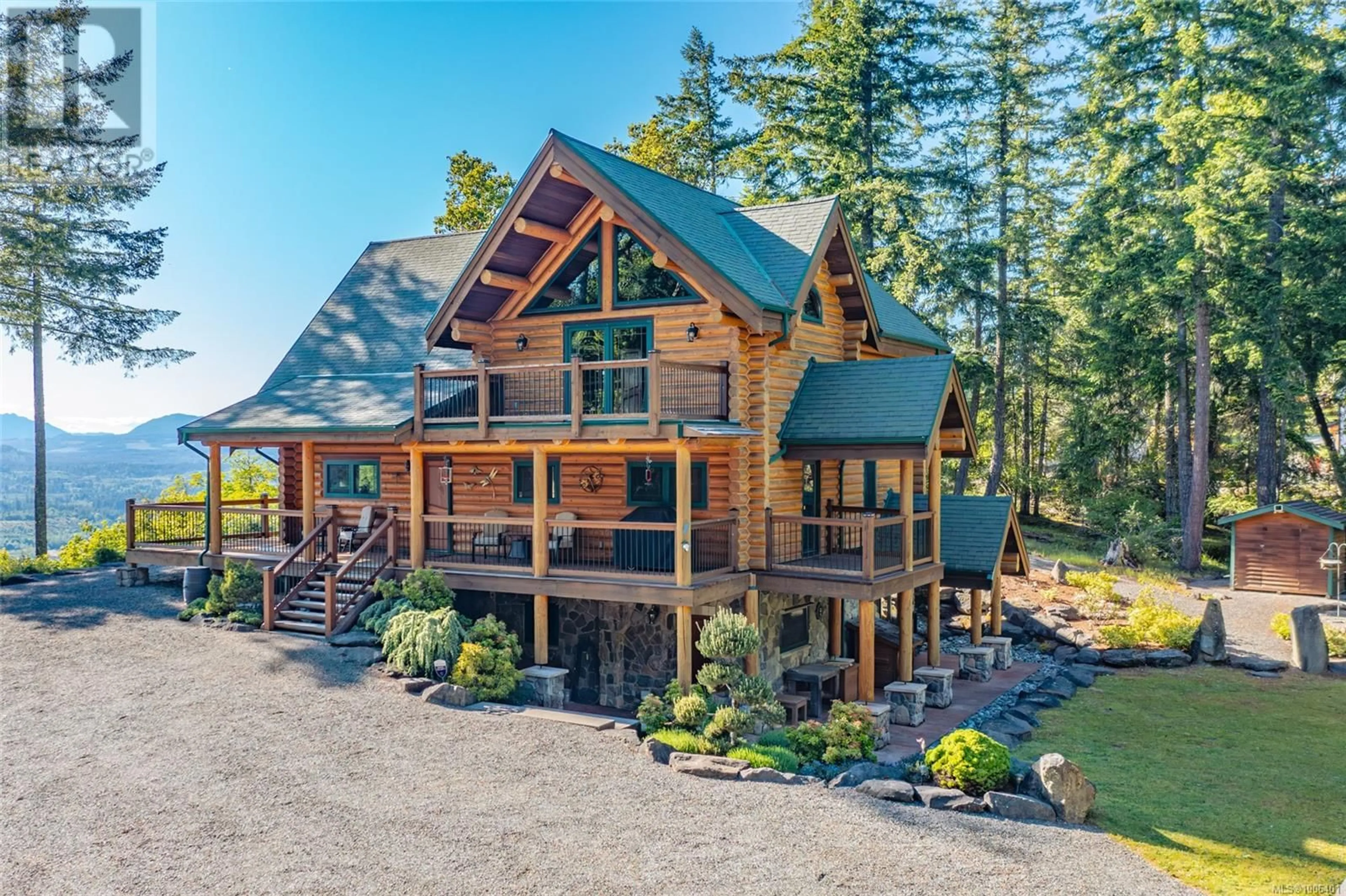 A pic from outside/outdoor area/front of a property/back of a property/a pic from drone, water/lake/river/ocean view for 5095 AHO ROAD, Ladysmith British Columbia V9G2B8