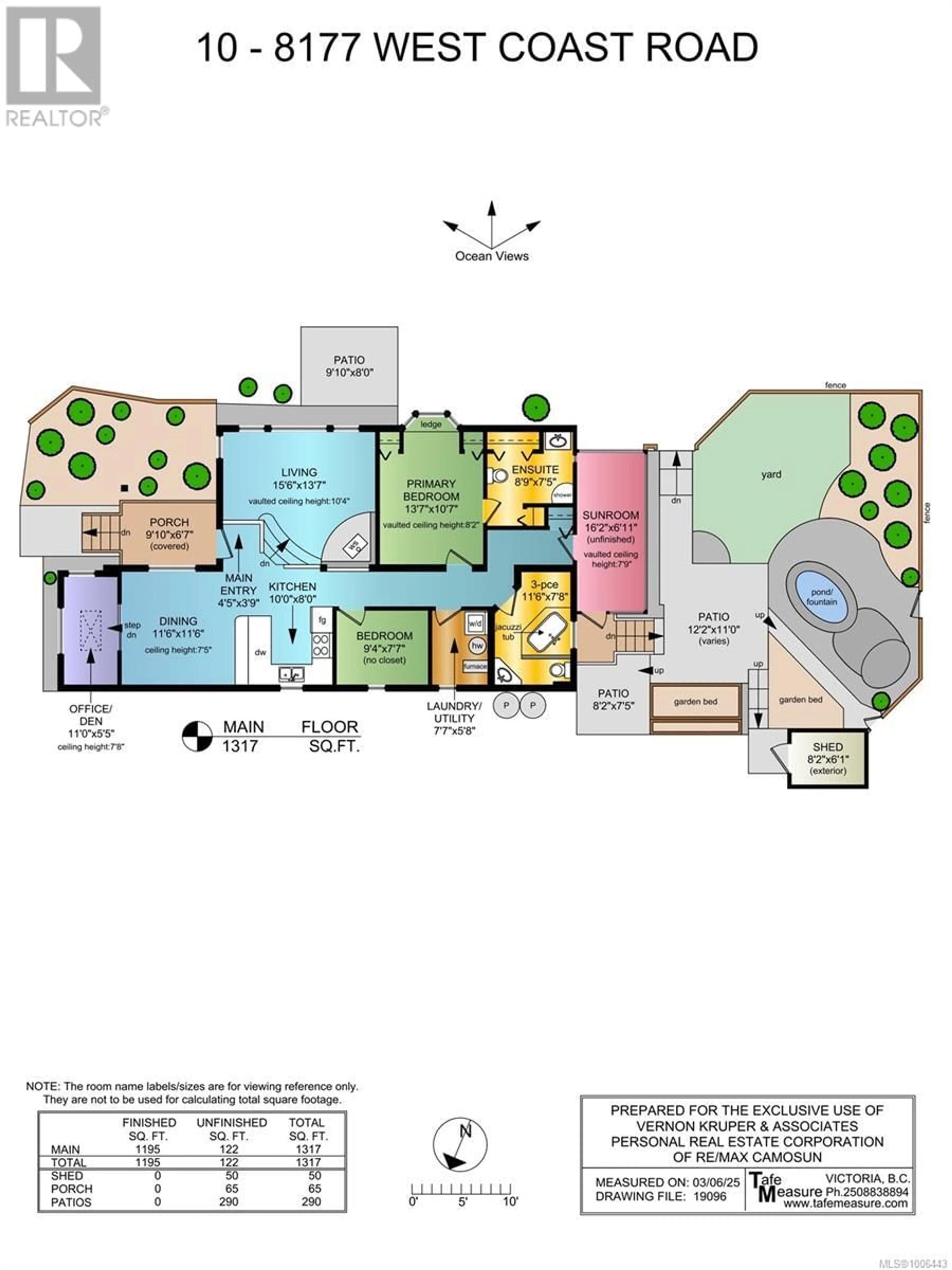 Floor plan for 10 - 8177 WEST COAST ROAD, Sooke British Columbia V9Z1E2