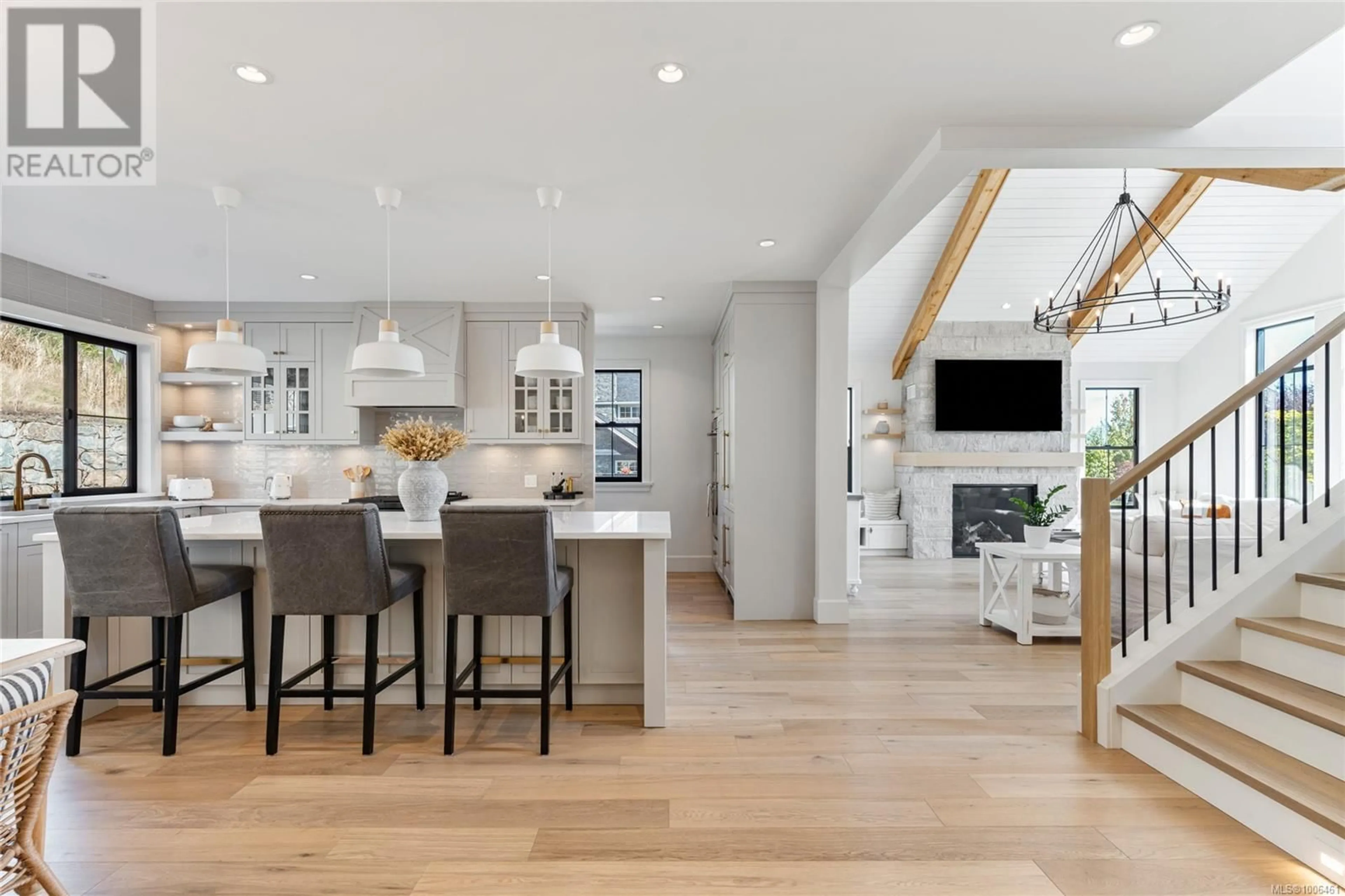 Open concept kitchen, wood/laminate floor for 2174 SPIRIT RIDGE DRIVE, Langford British Columbia V9B0B5
