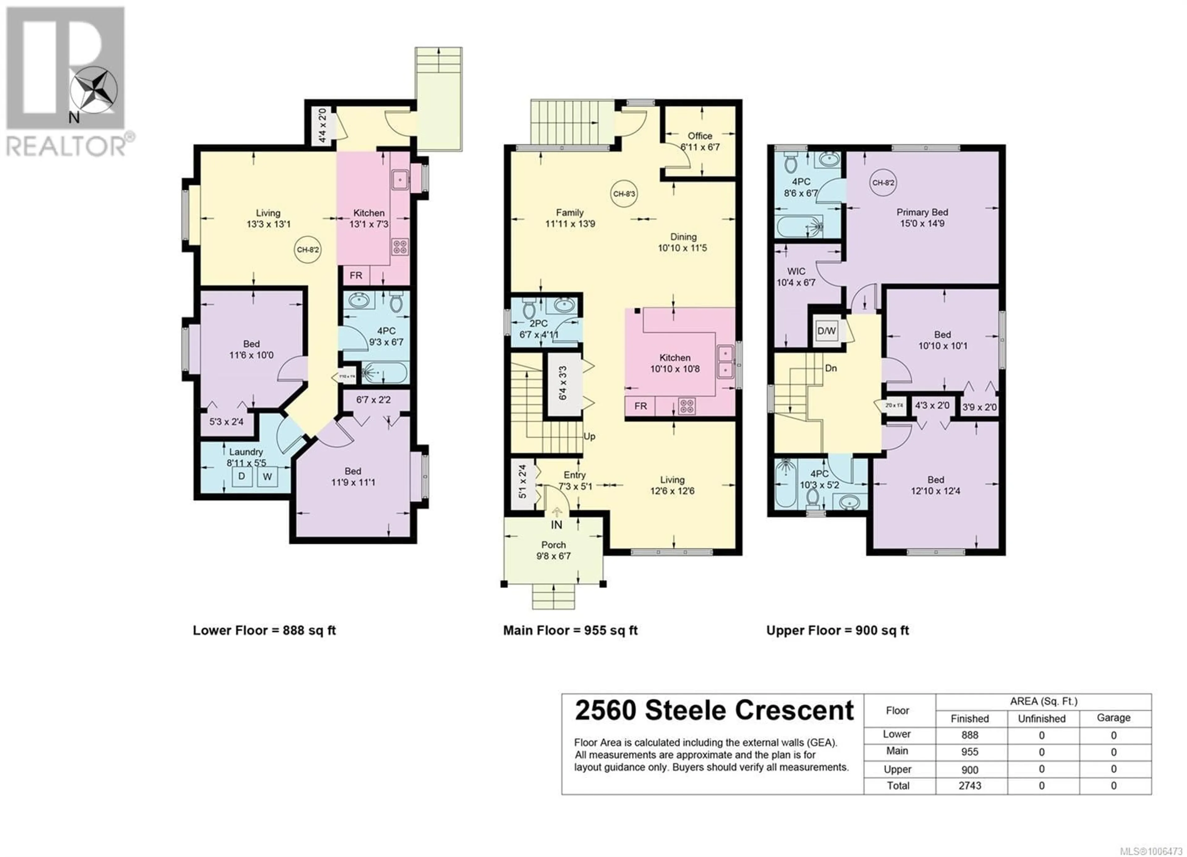 Floor plan for 2560 STEELE CRESCENT, Courtenay British Columbia V9N0C3
