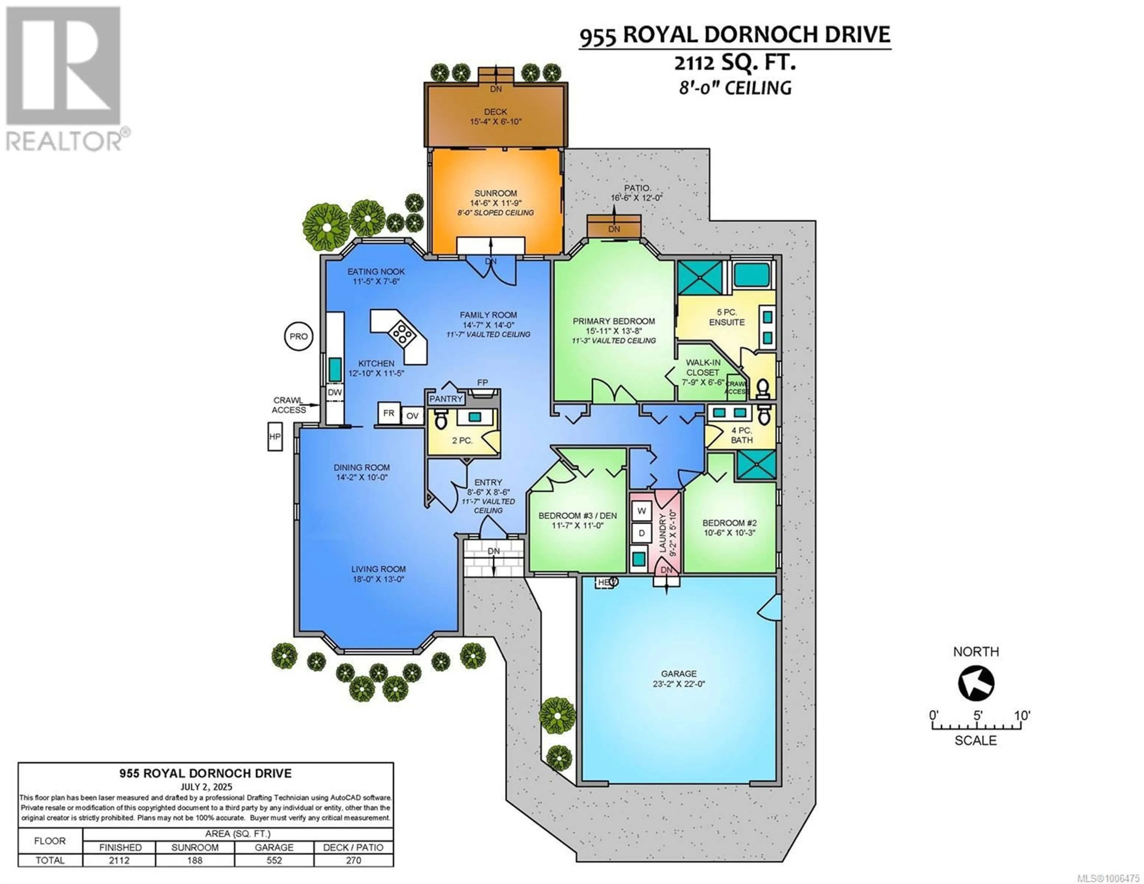 Floor plan for 955 ROYAL DORNOCH DRIVE, Qualicum Beach British Columbia V9K1E1