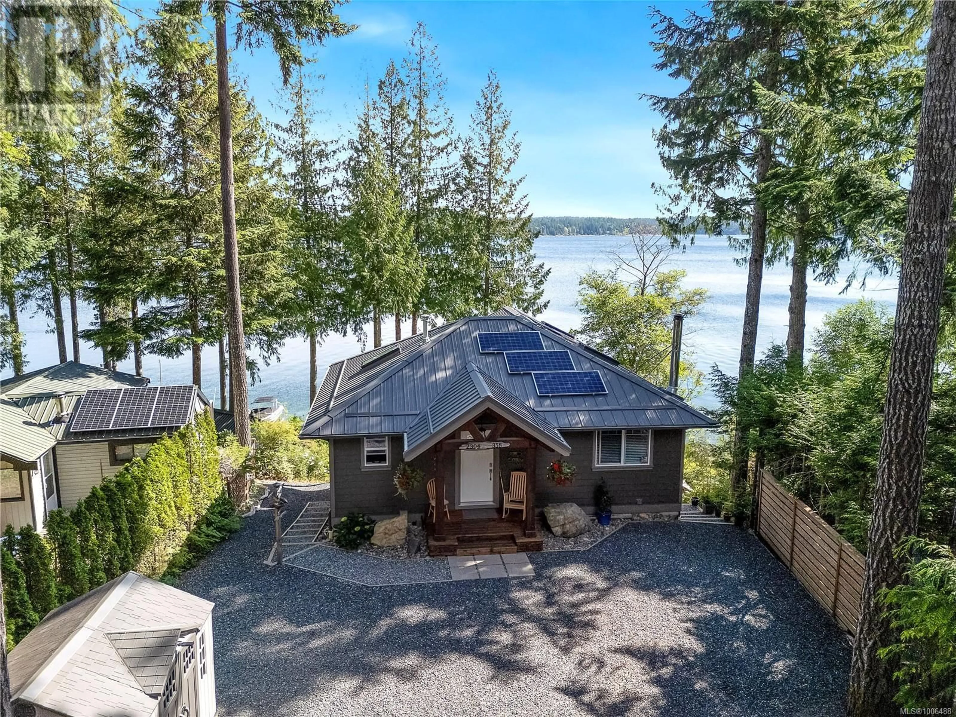 A pic from outside/outdoor area/front of a property/back of a property/a pic from drone, water/lake/river/ocean view for 2304 SOUTH LAKE ROAD, Qualicum Beach British Columbia V9K2L7