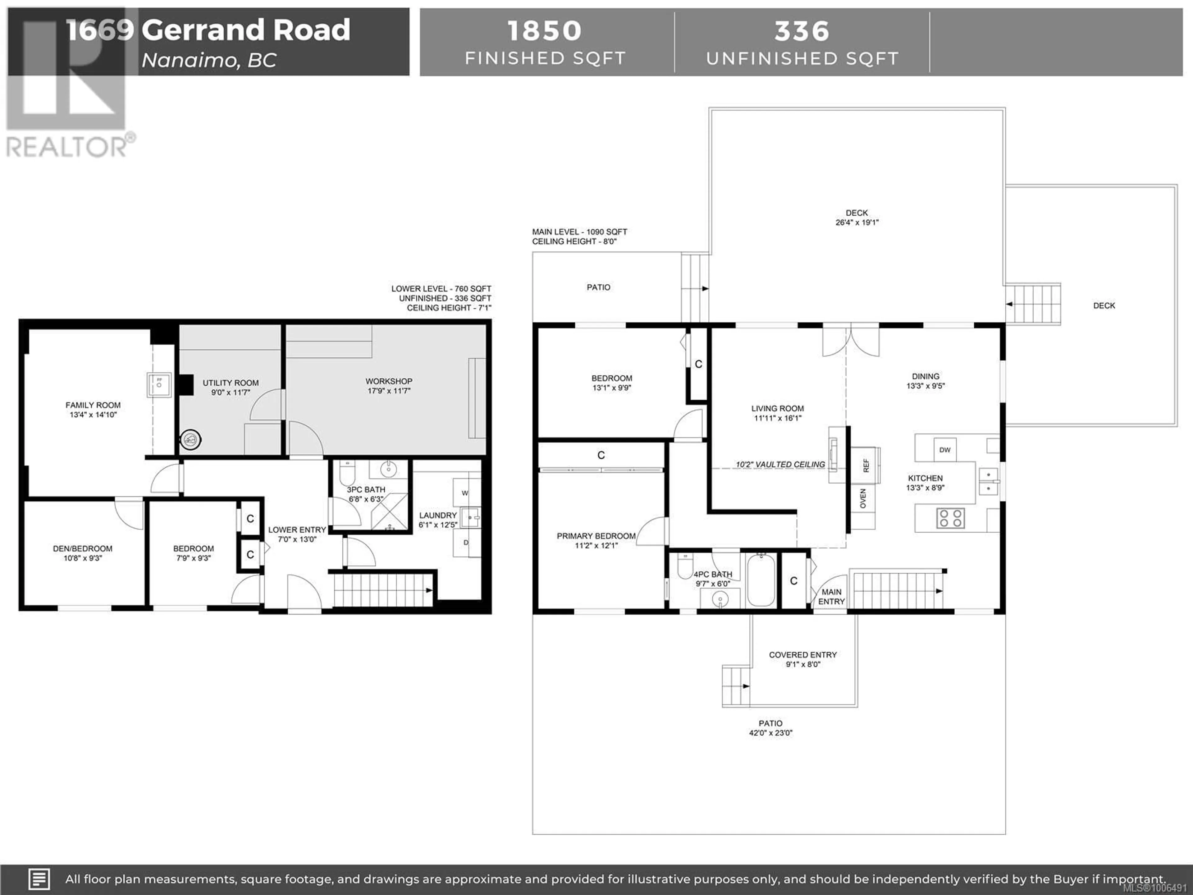 Floor plan for 1669 GERRAND ROAD, Nanaimo British Columbia V9X1W1