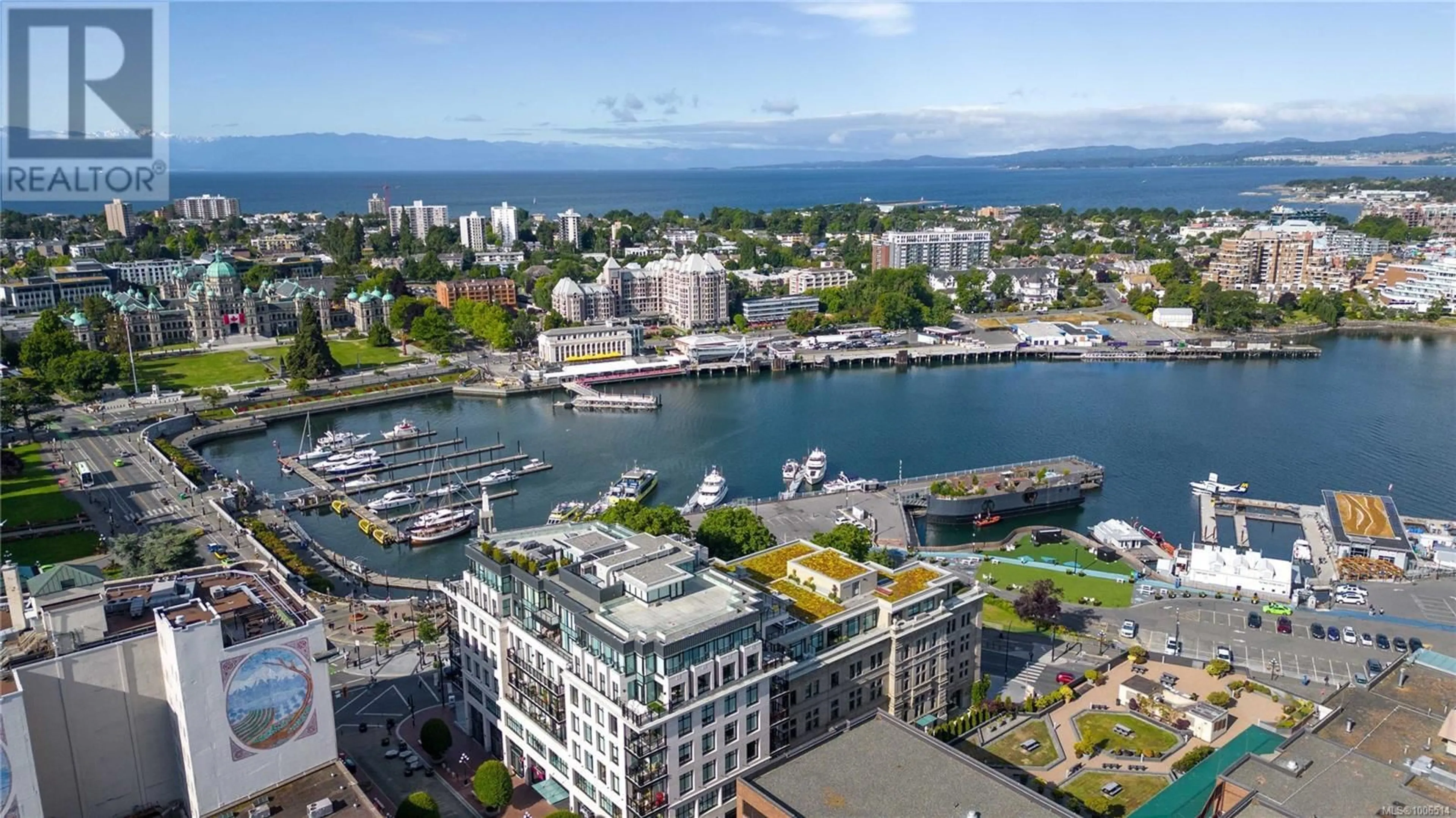 A pic from outside/outdoor area/front of a property/back of a property/a pic from drone, water/lake/river/ocean view for 501 - 608 BROUGHTON STREET, Victoria British Columbia V8W1X7