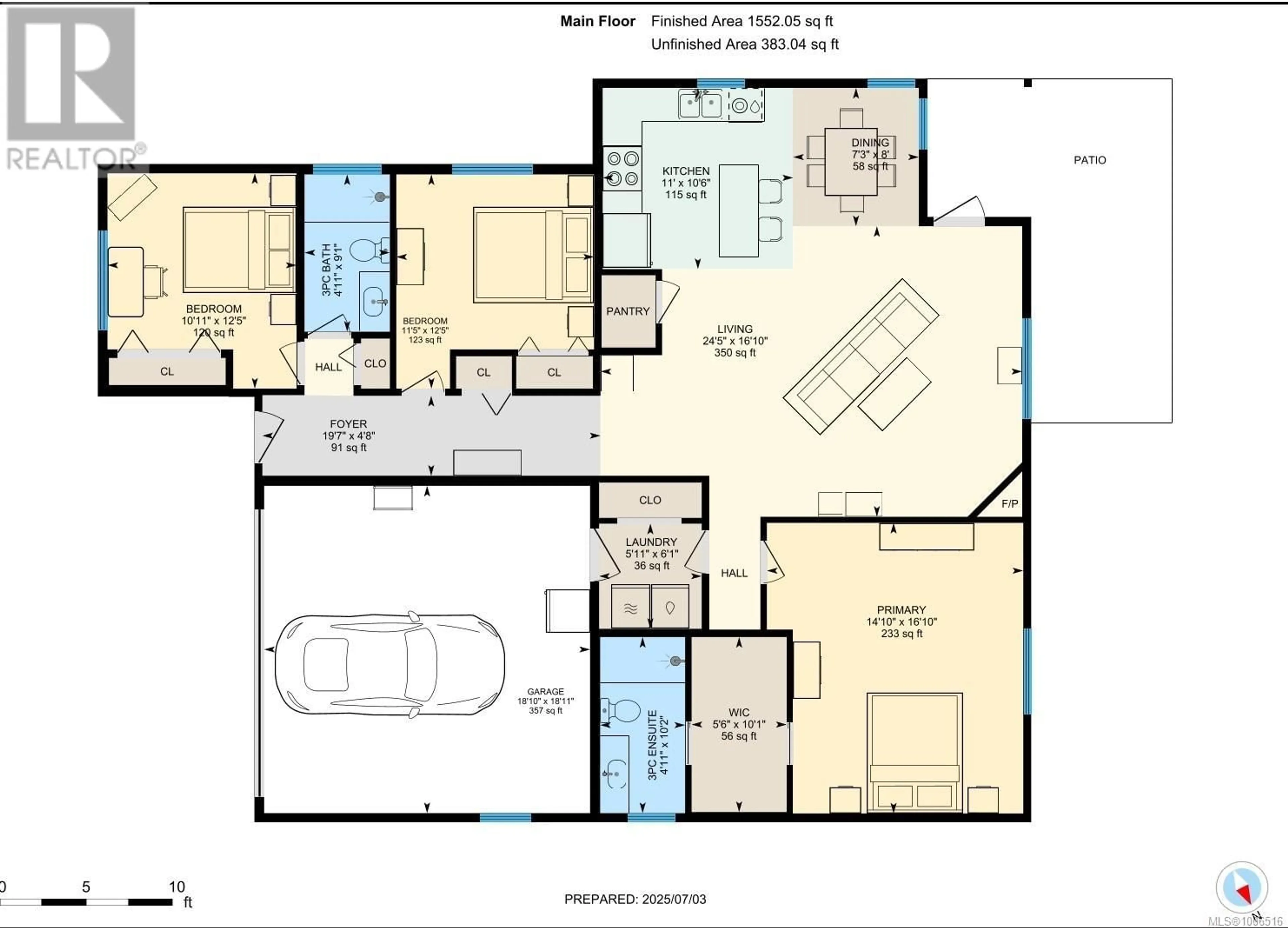 Floor plan for 2440 AVRO ARROW DRIVE, Comox British Columbia V9M0A2