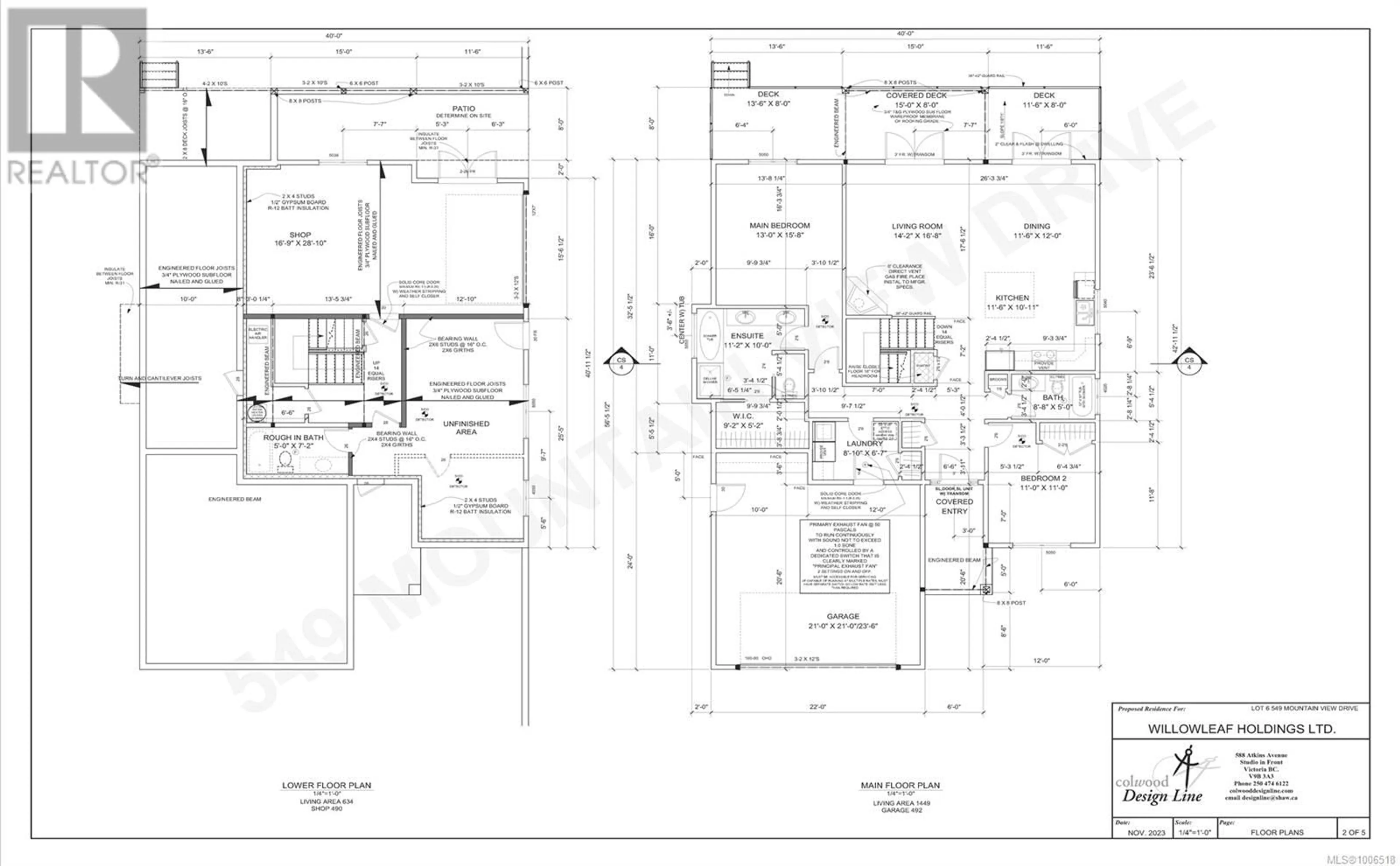 Floor plan for 549 MOUNTAIN VIEW DRIVE, Lake Cowichan British Columbia V0R2G0