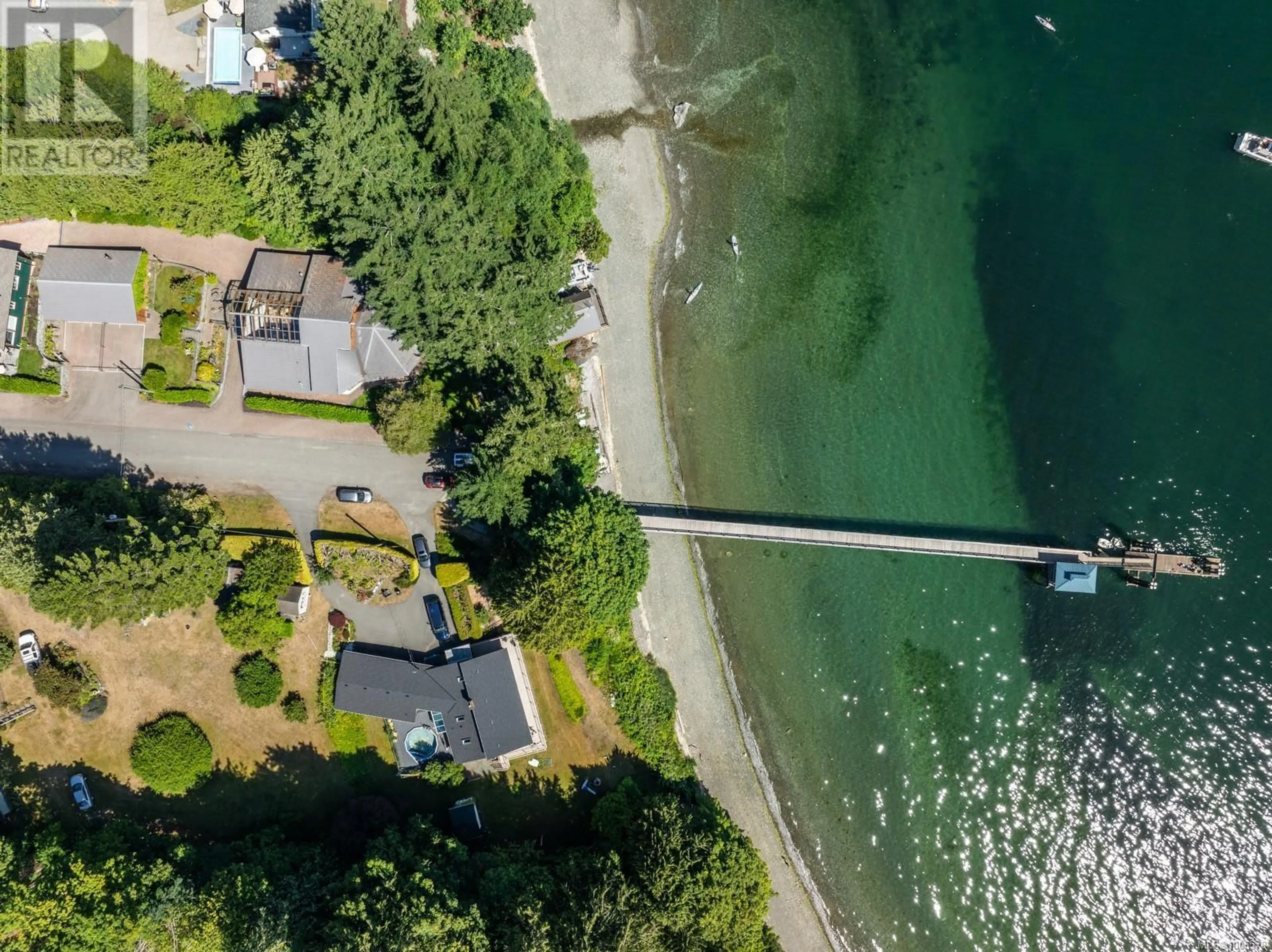 A pic from outside/outdoor area/front of a property/back of a property/a pic from drone, water/lake/river/ocean view for 2618 MILL BAY ROAD, Mill Bay British Columbia V8H1C9