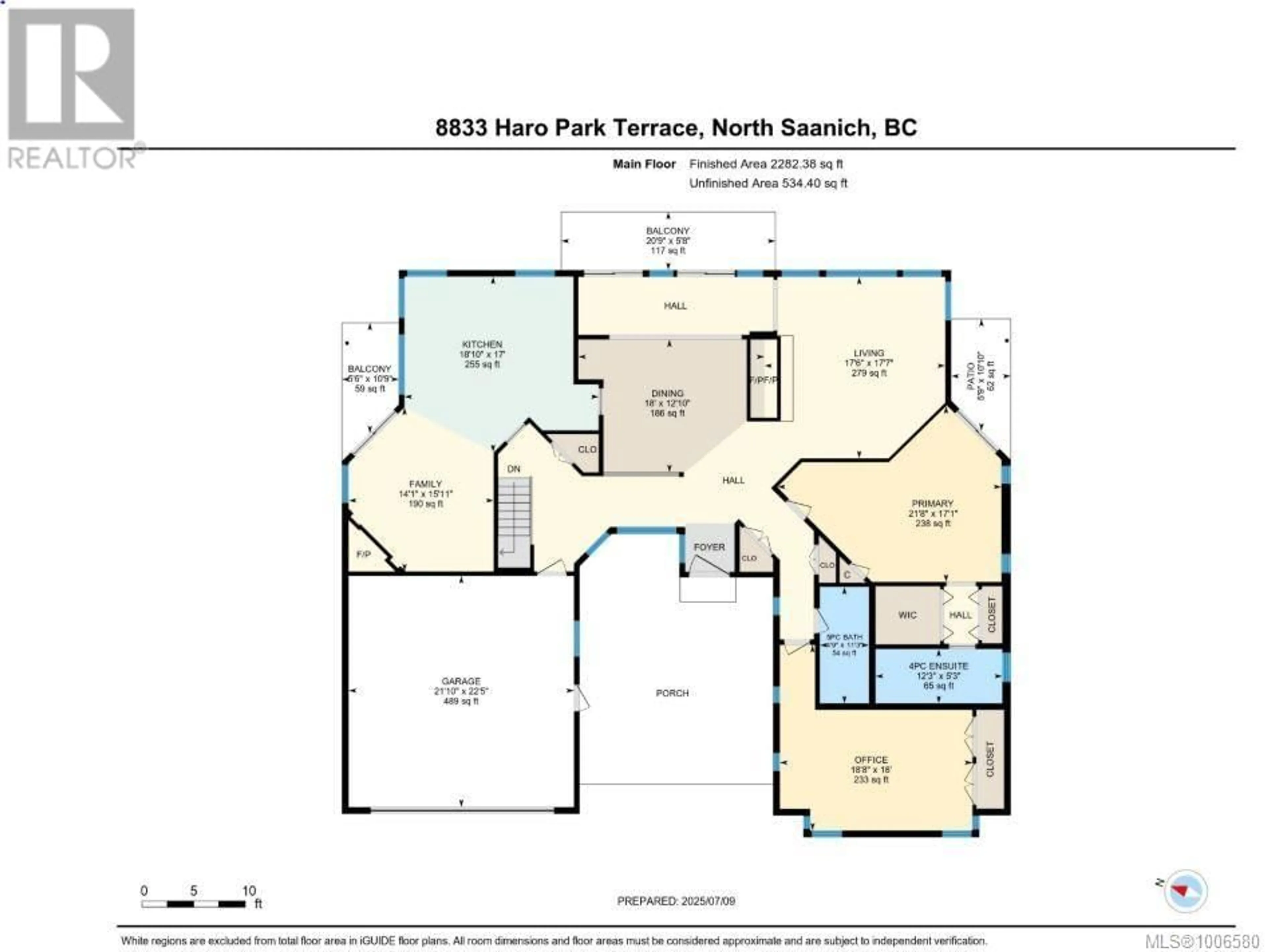 Floor plan for 8833 HARO PARK TERRACE, North Saanich British Columbia V8L3Z3