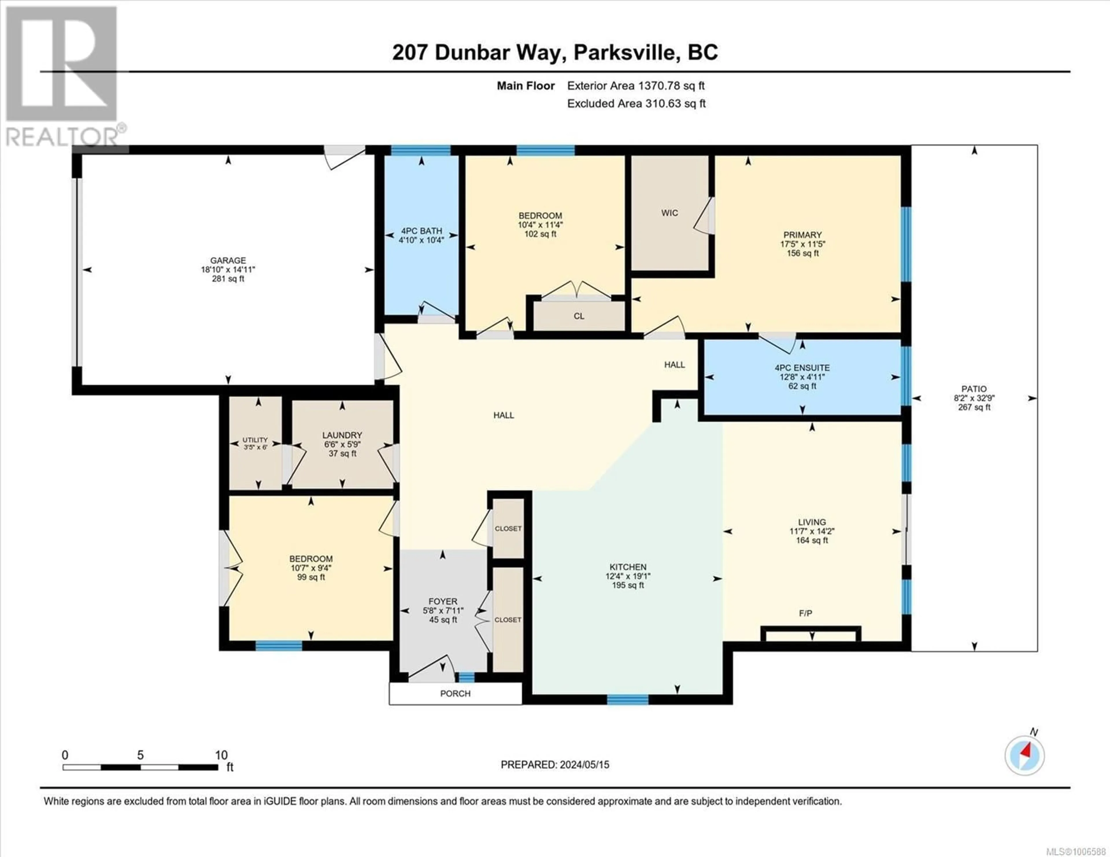 Floor plan for 207 DUNBAR WAY, Parksville British Columbia V9P0G6