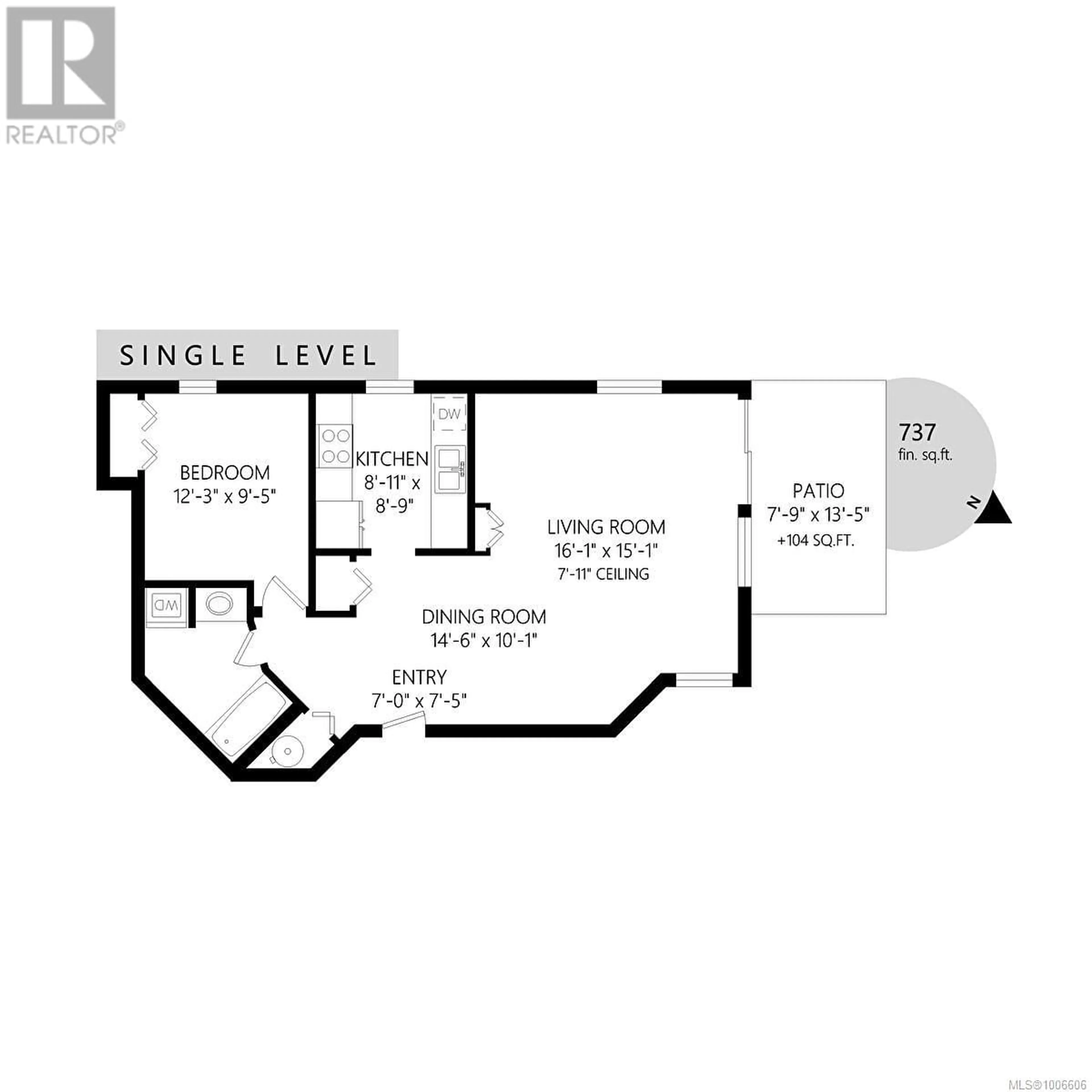 Floor plan for 104 - 3157 TILLICUM ROAD, Saanich British Columbia V9A2B4